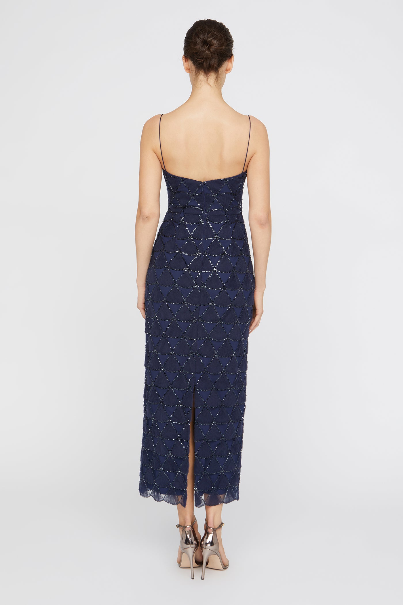 navy tulle midi dress Baltic Born Womens Liv Tulle Midi Dress | Navy