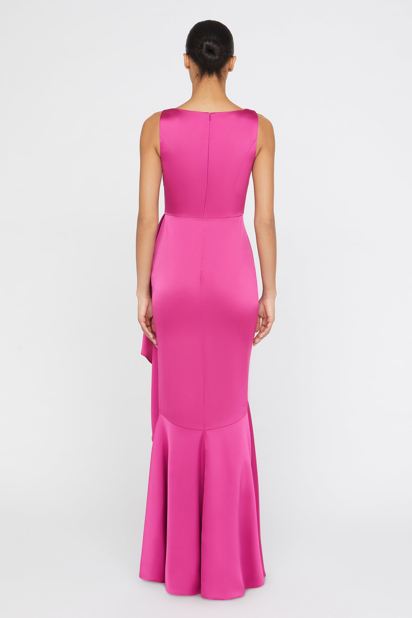 Theia Women's Harper Satin Draped Gown - Shadow Rose - Size 2 Theia Women's Harper Satin Draped Gown - Shadow Rose - Size 2