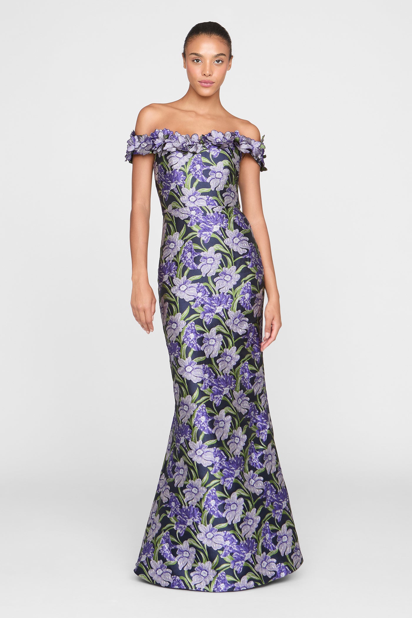fit and flare floral formal & gown dresses for women Andrea and Leo A1420 Prom Dress - Sage main image 0