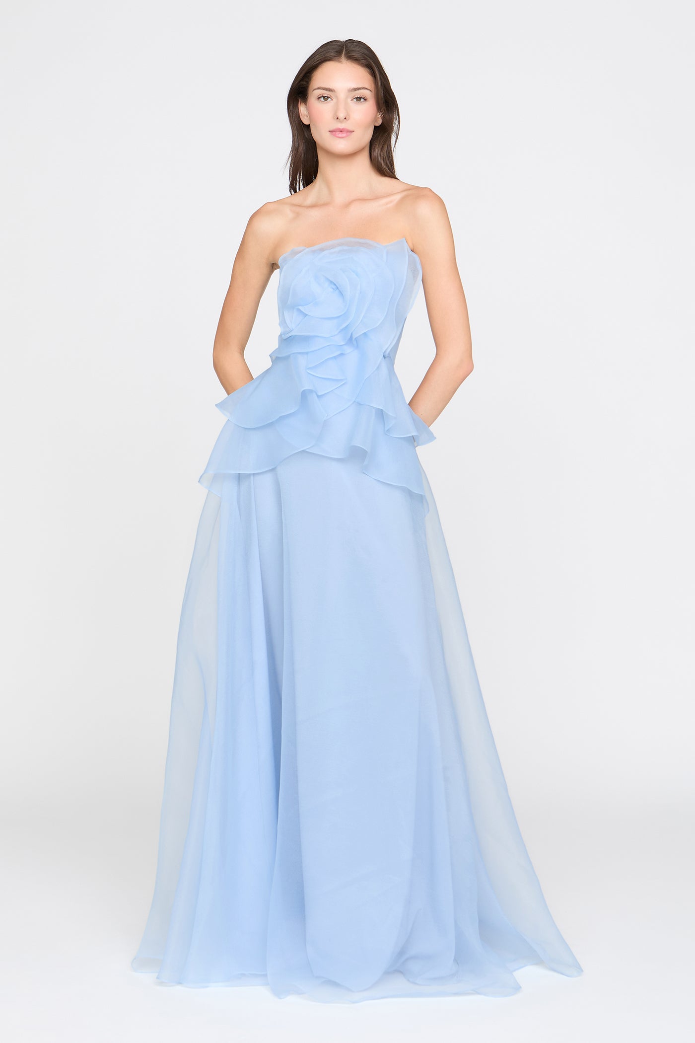 princess polly baby blue dress Black Tie with Sapphire and dark Turquoise Floral design