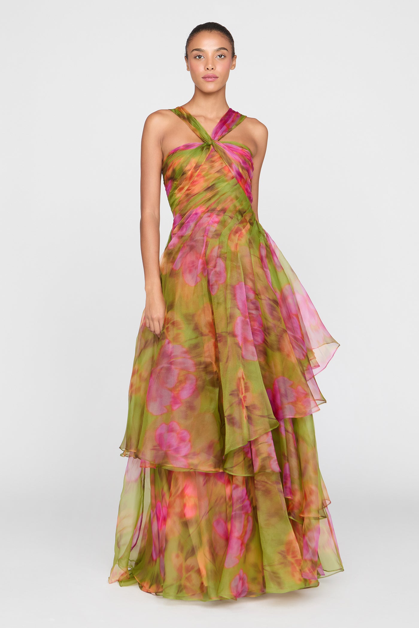 Rosalinda Twisted Halter Gown 0 / Camilia Pop Rosalinda Twisted Halter Gown 0 / Camilia Pop