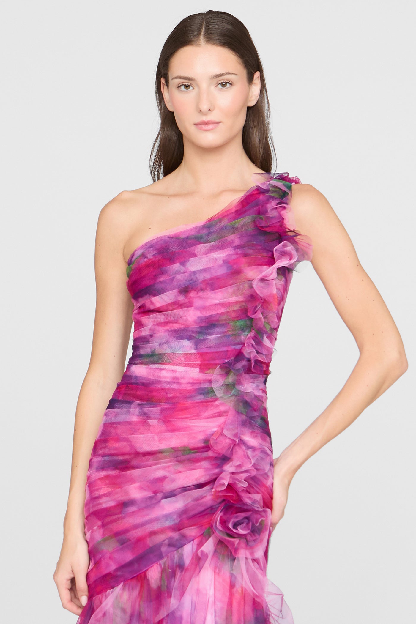 Myrtle One Shoulder Gown – THEIA