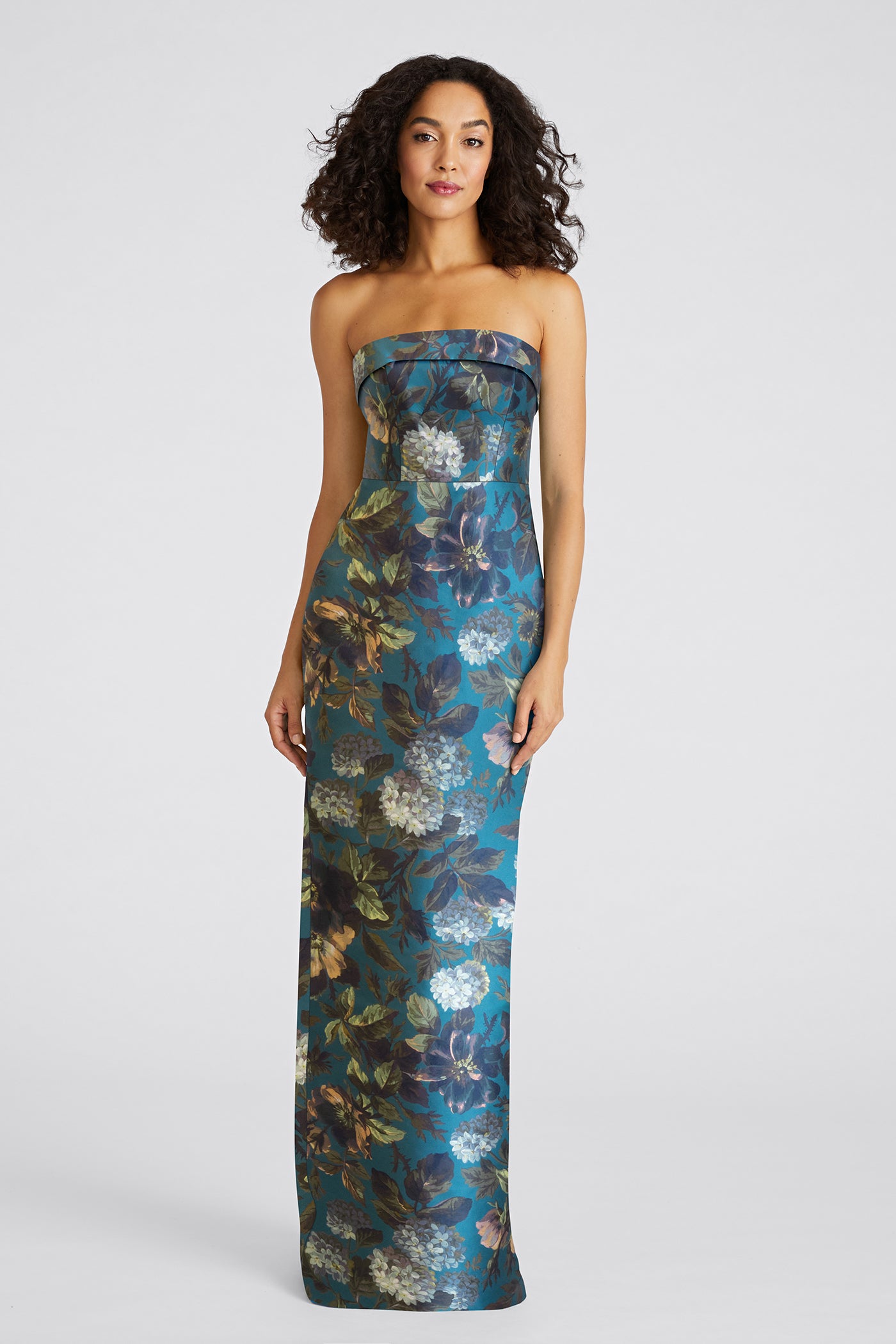 Liora Strapless Column Gown – THEIA