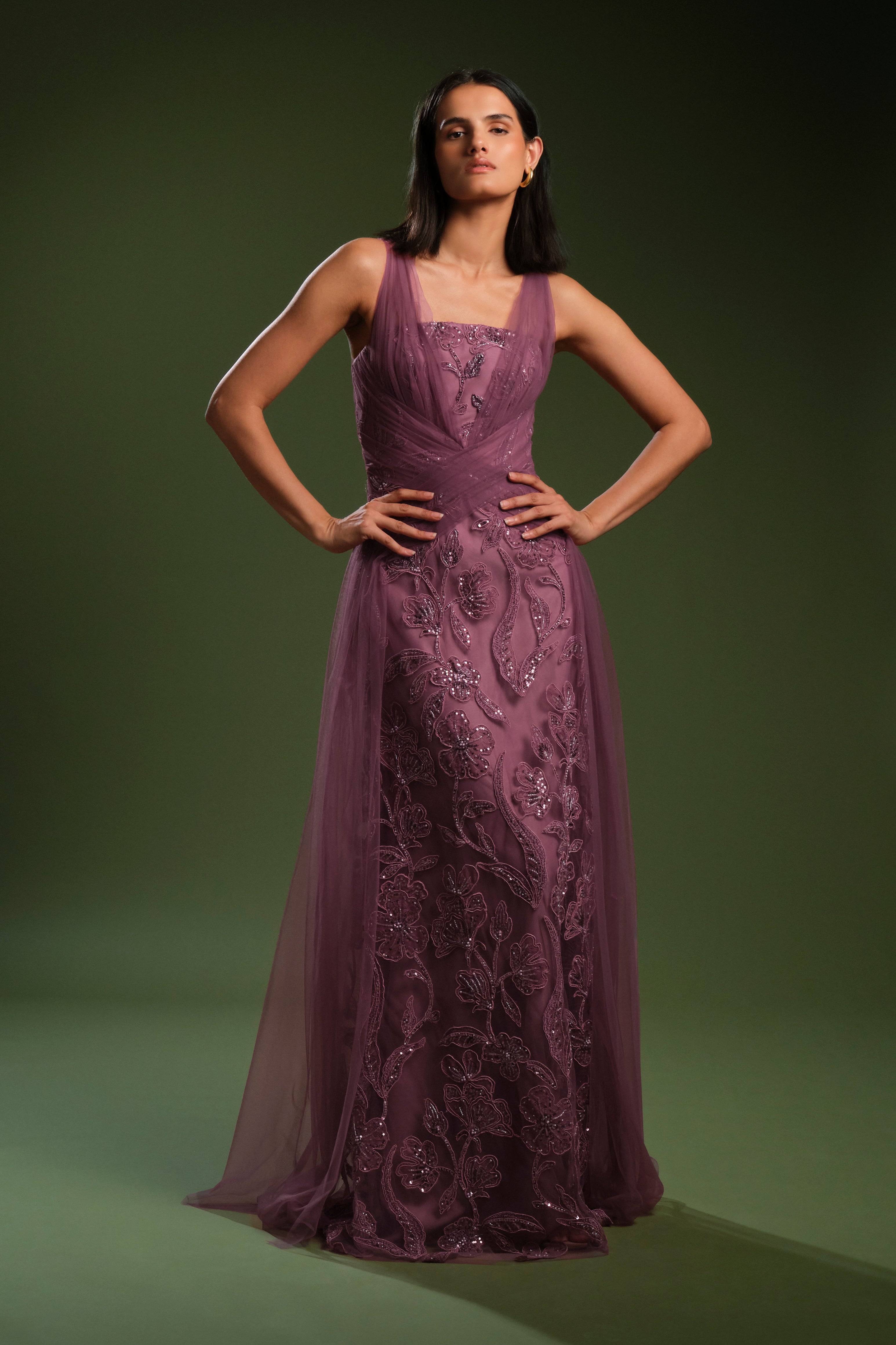 Mathilda Beaded Gown 12 / Rosewood