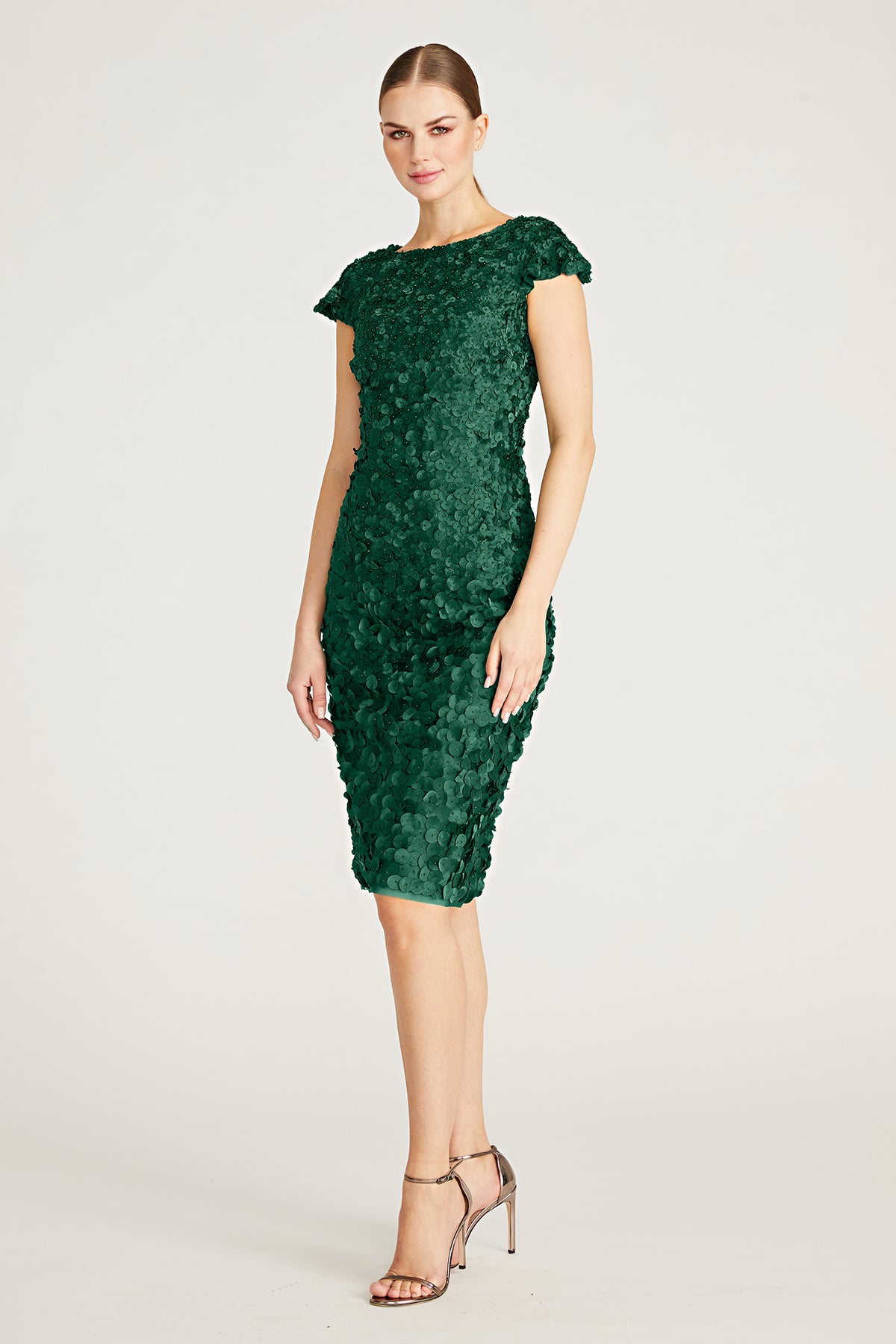 theia petal cocktail dress Theia Women's Bead-Embellished Petal Dress - Pine