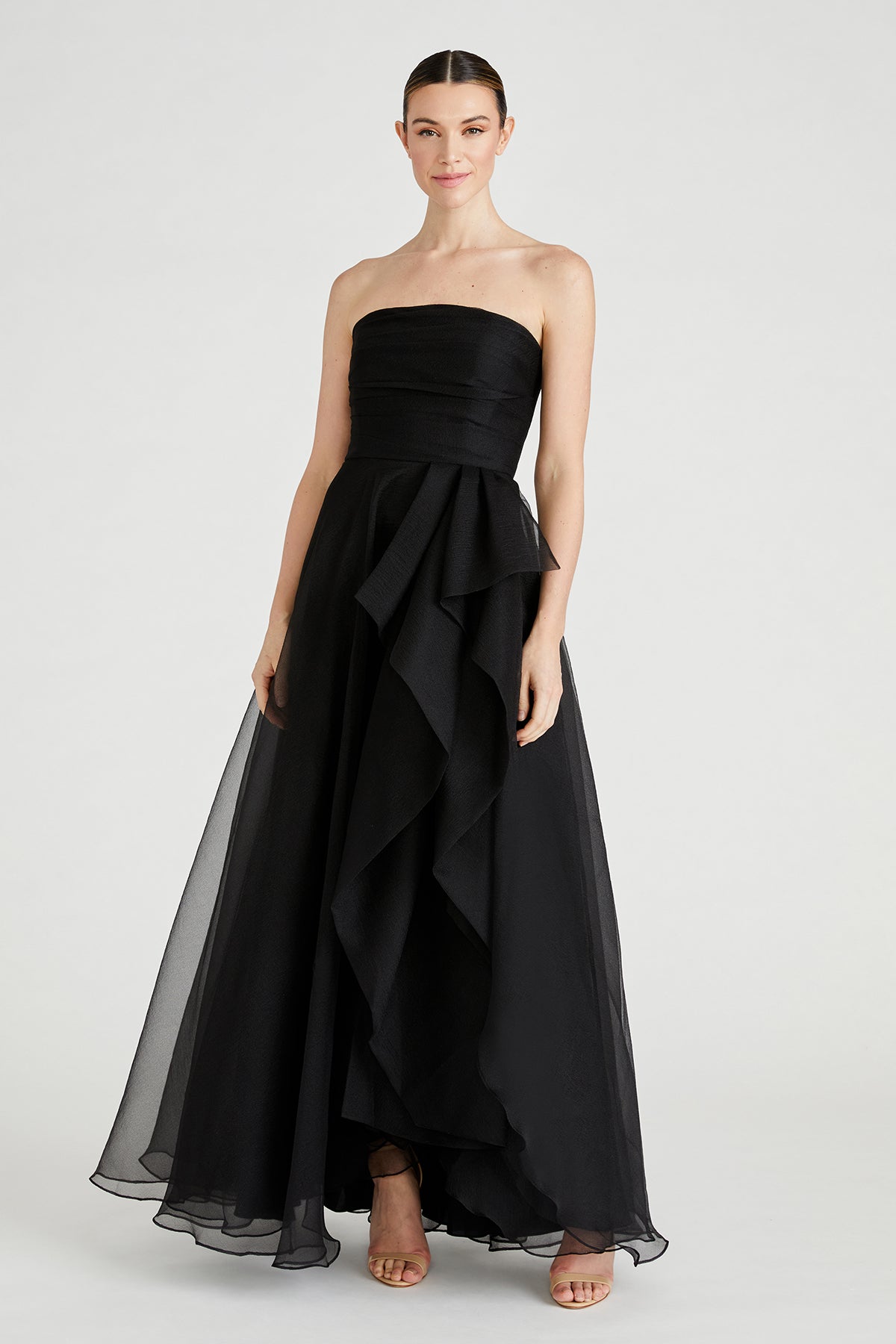 Teresa Strapless Draped Gown THEIA Teresa Strapless Draped Gown THEIA