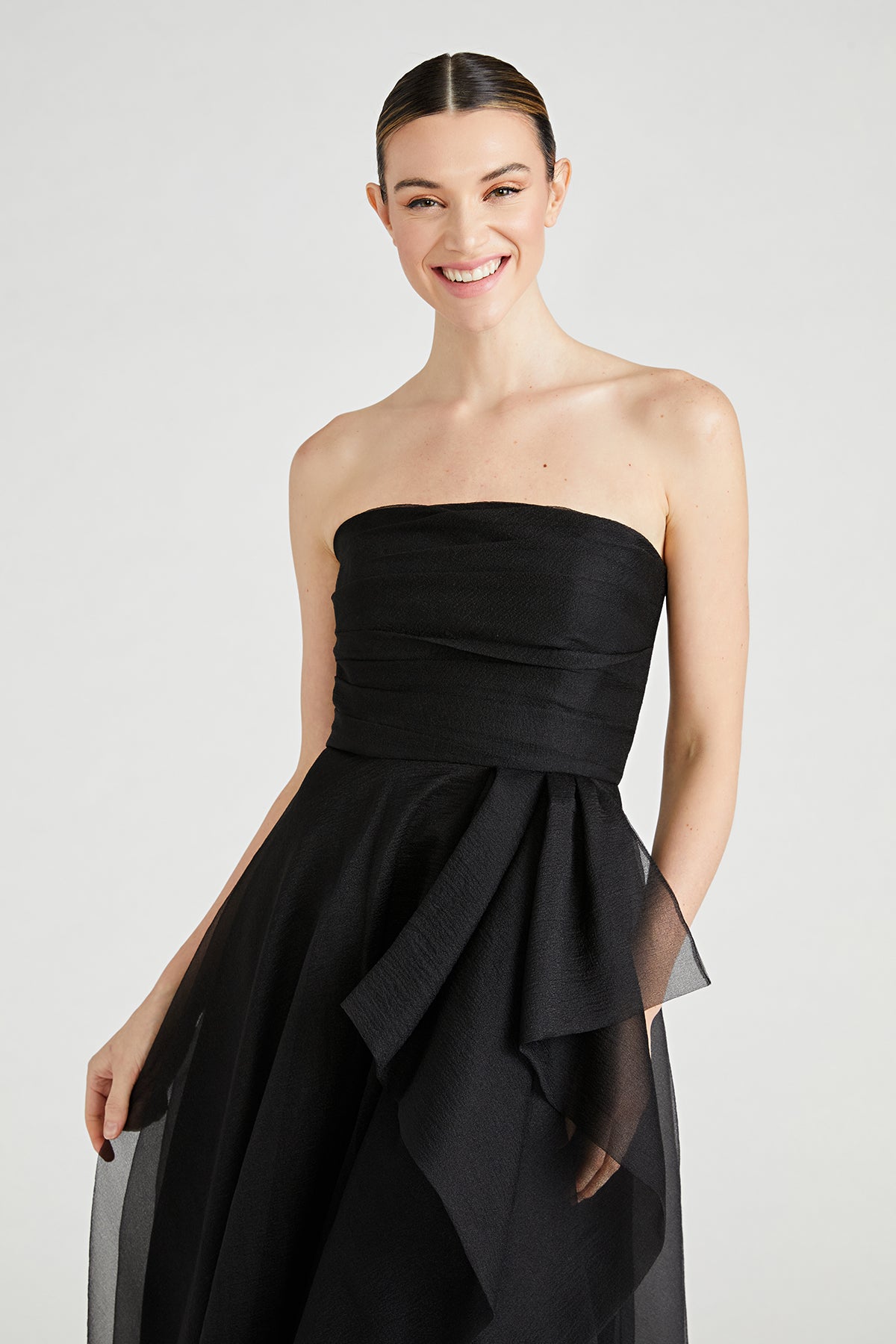 Teresa Strapless Draped Gown