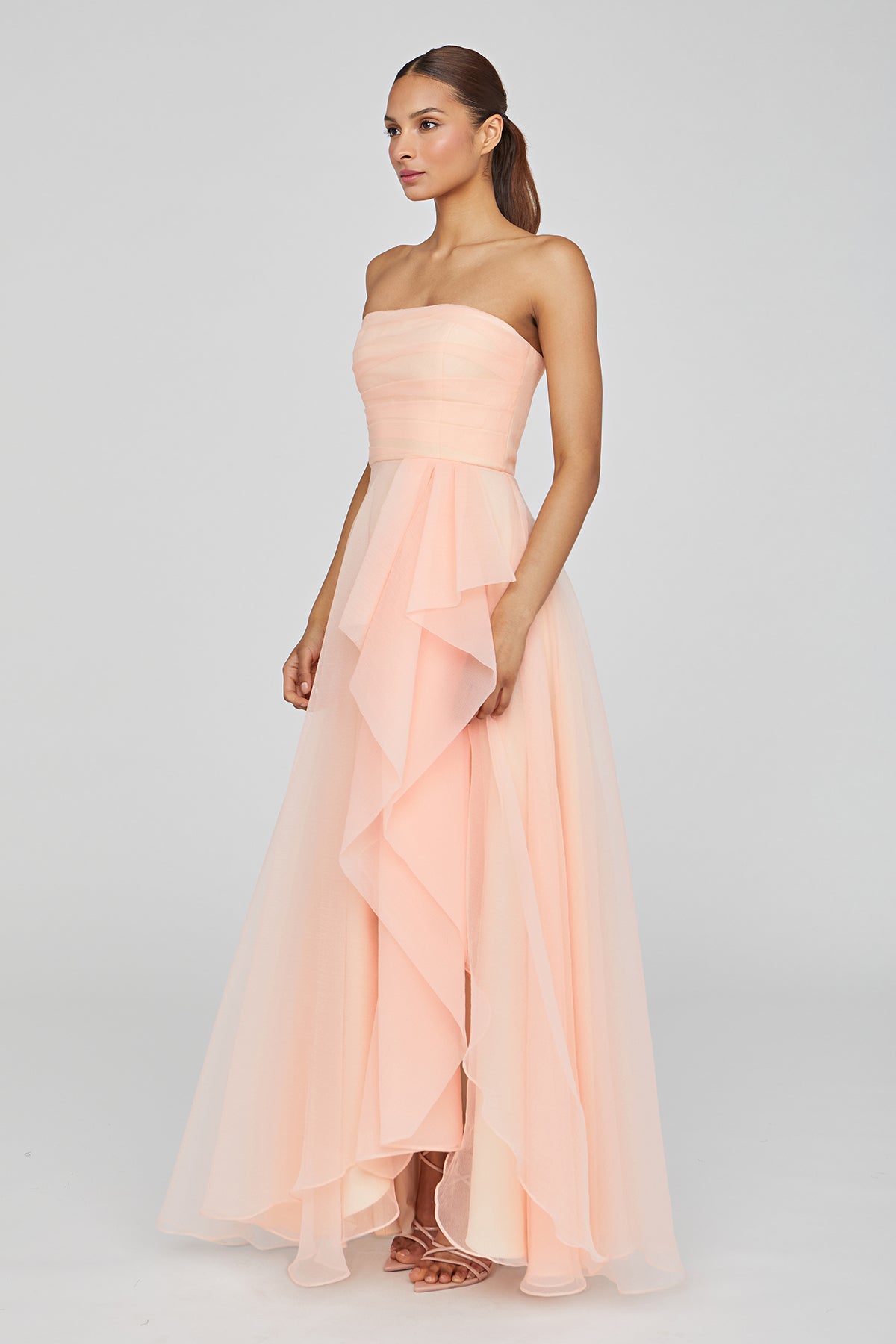 Teresa Strapless Draped Gown