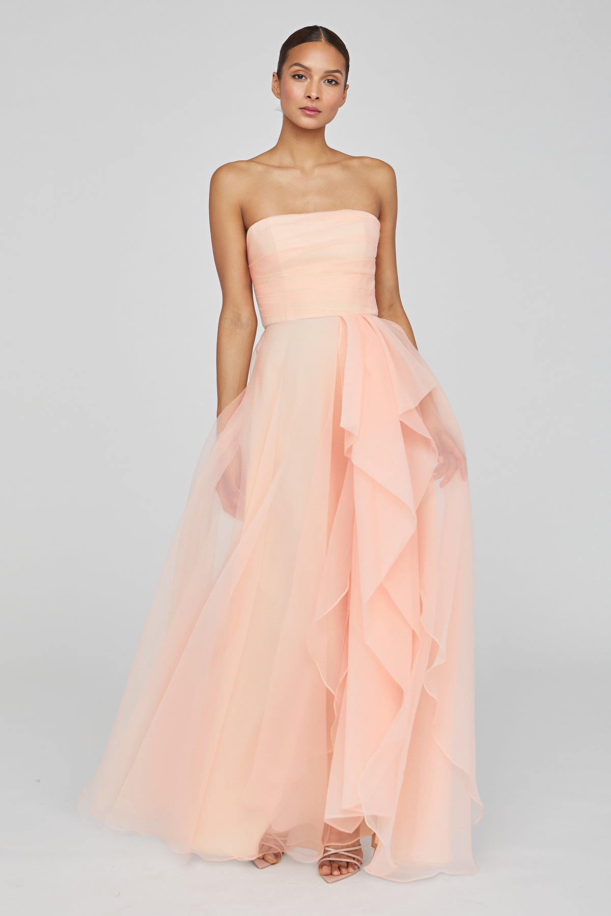 Teresa Strapless Draped Gown 12 / Blush Teresa Strapless Draped Gown 12 / Blush