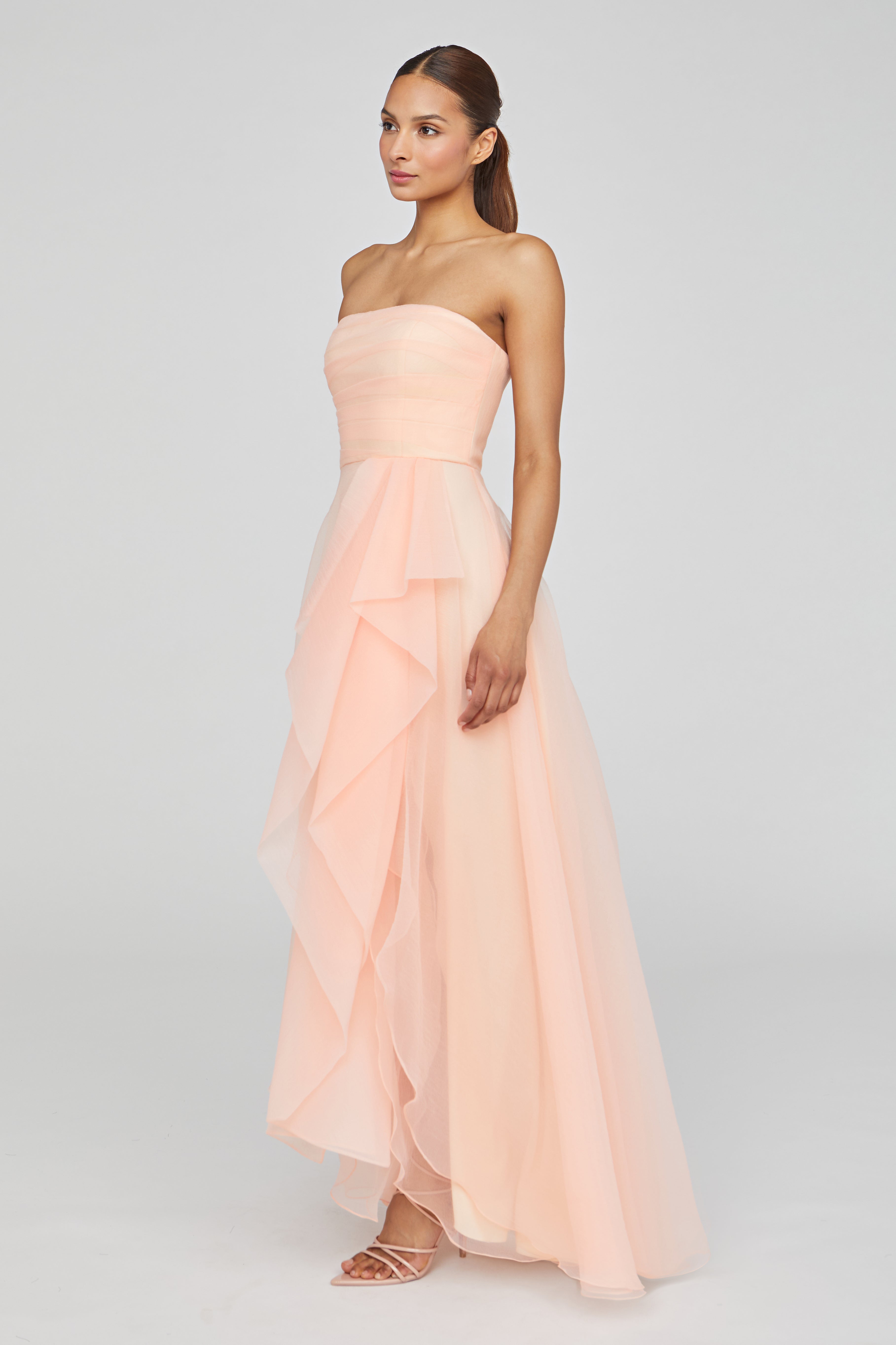 Teresa Strapless Draped Gown