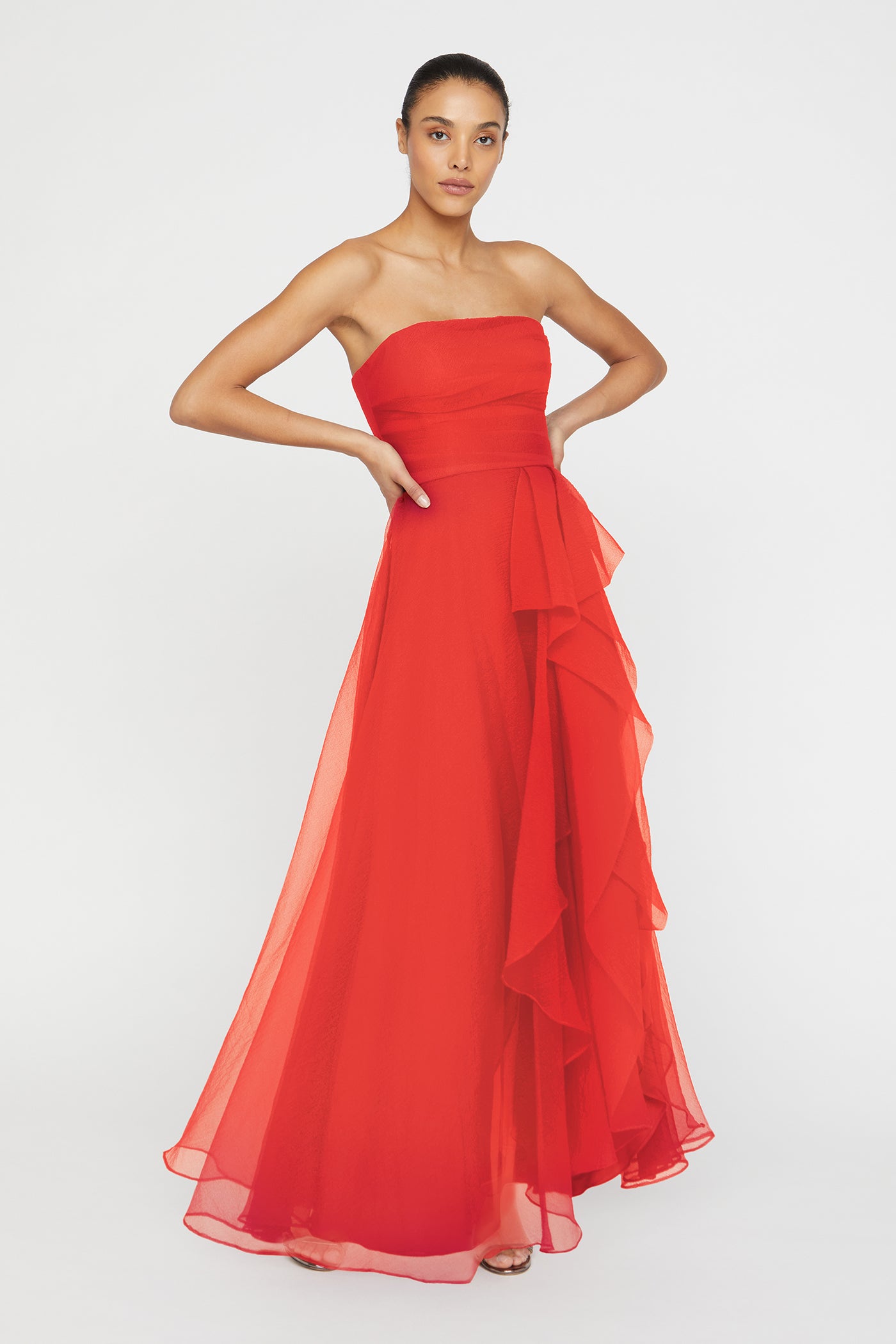 Teresa Strapless Draped Gown