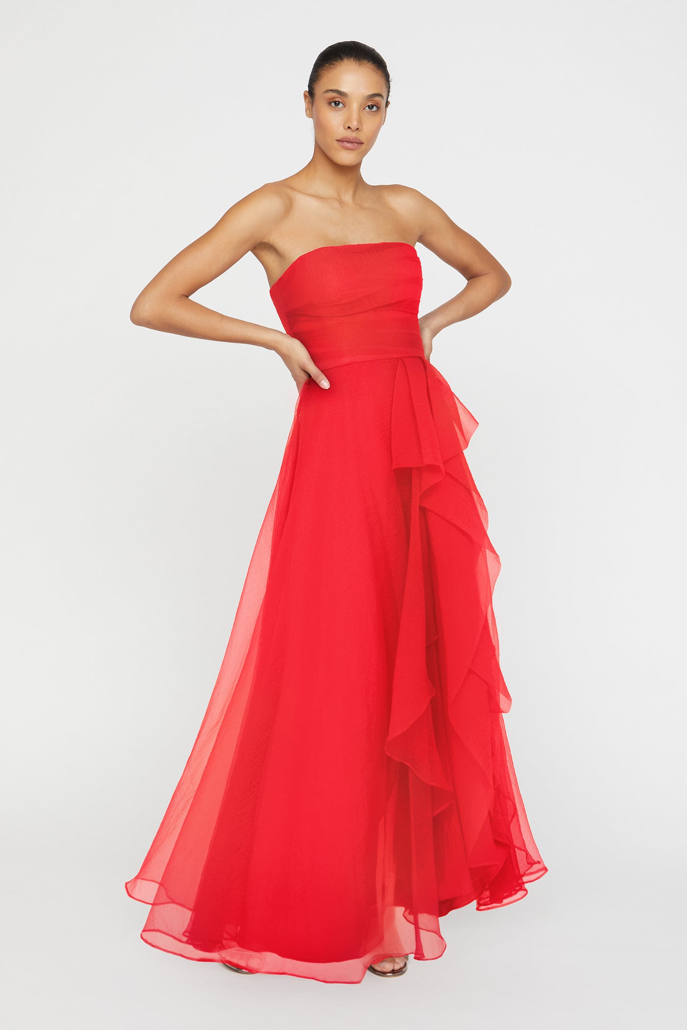 Teresa Strapless Draped Gown