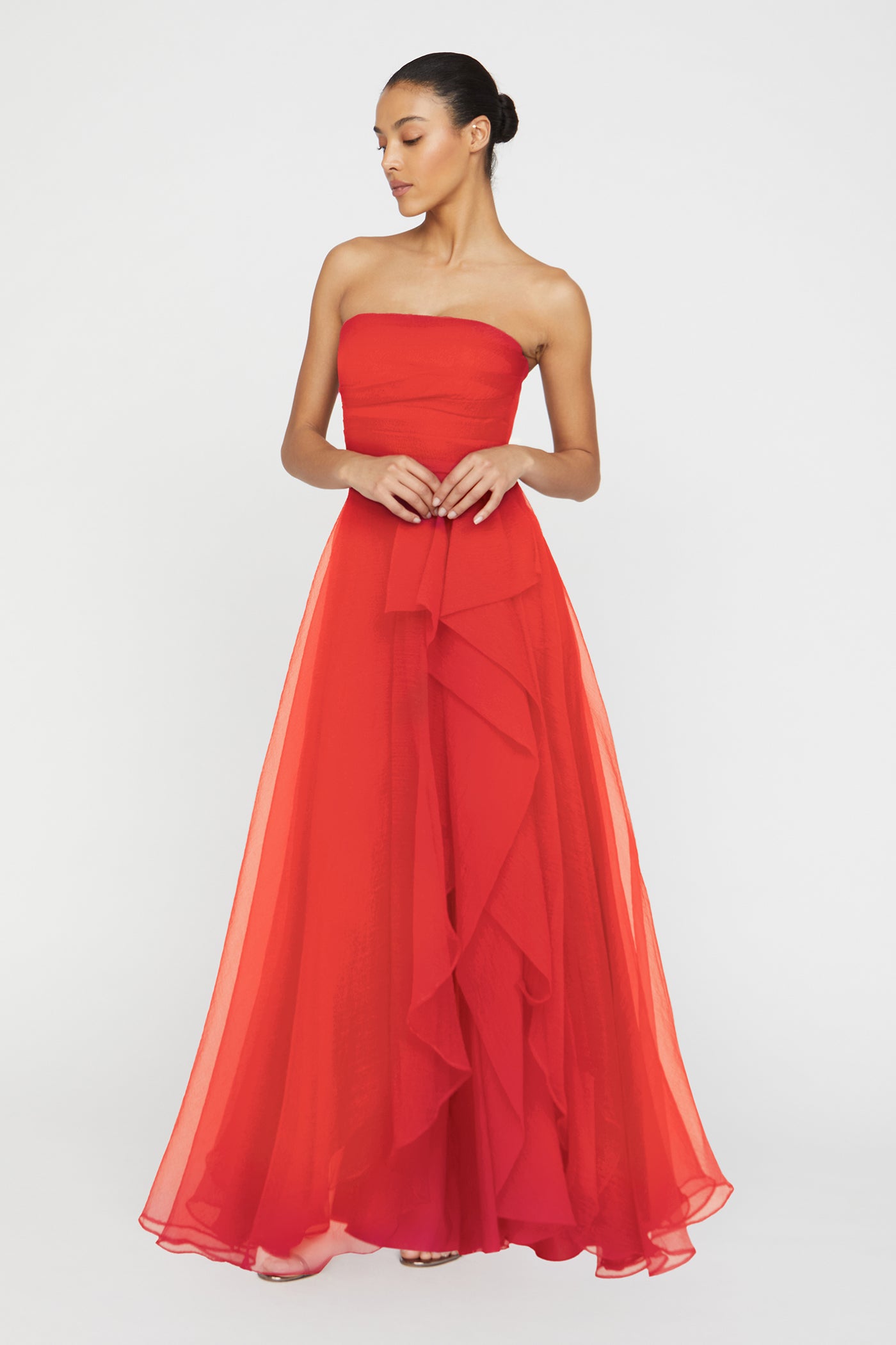 Teresa Strapless Draped Gown