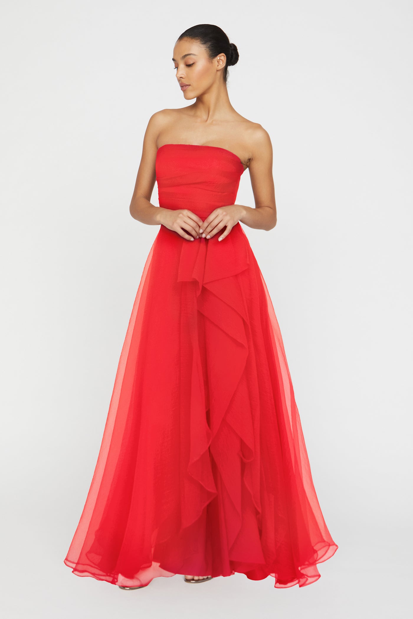 Teresa Strapless Draped Gown