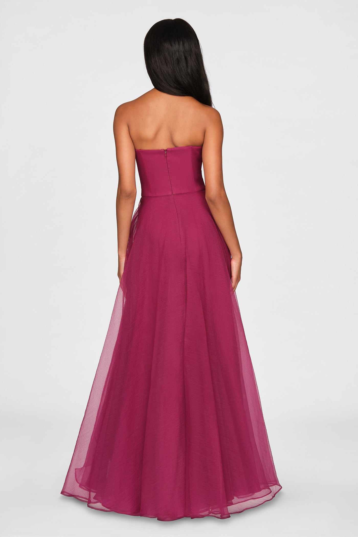 Teresa Strapless Draped Gown – THEIA