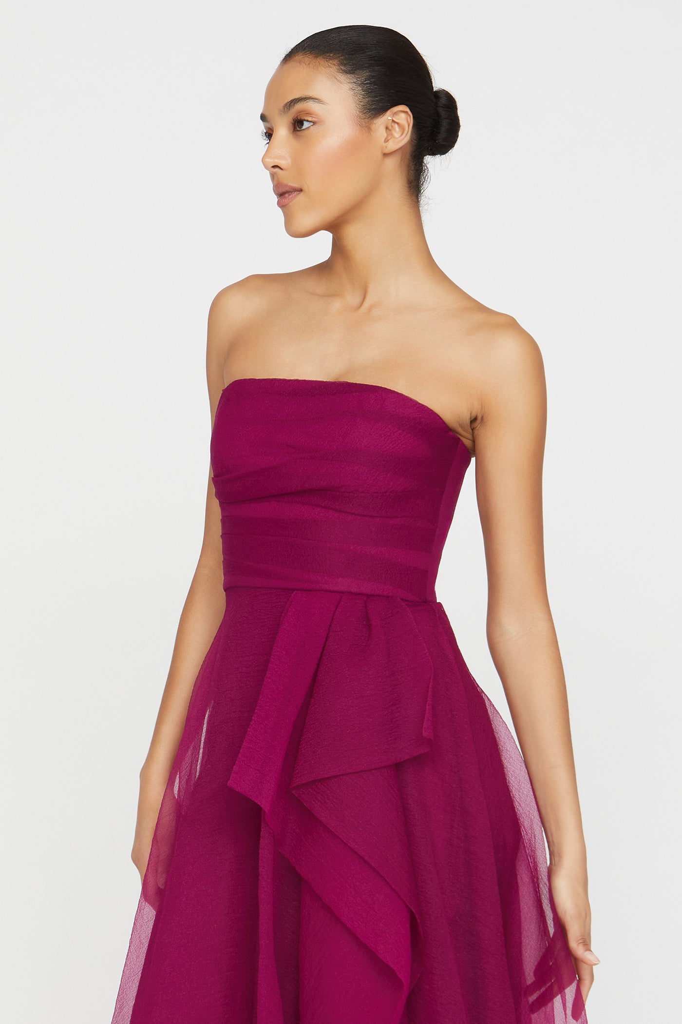 Teresa Strapless Draped Gown