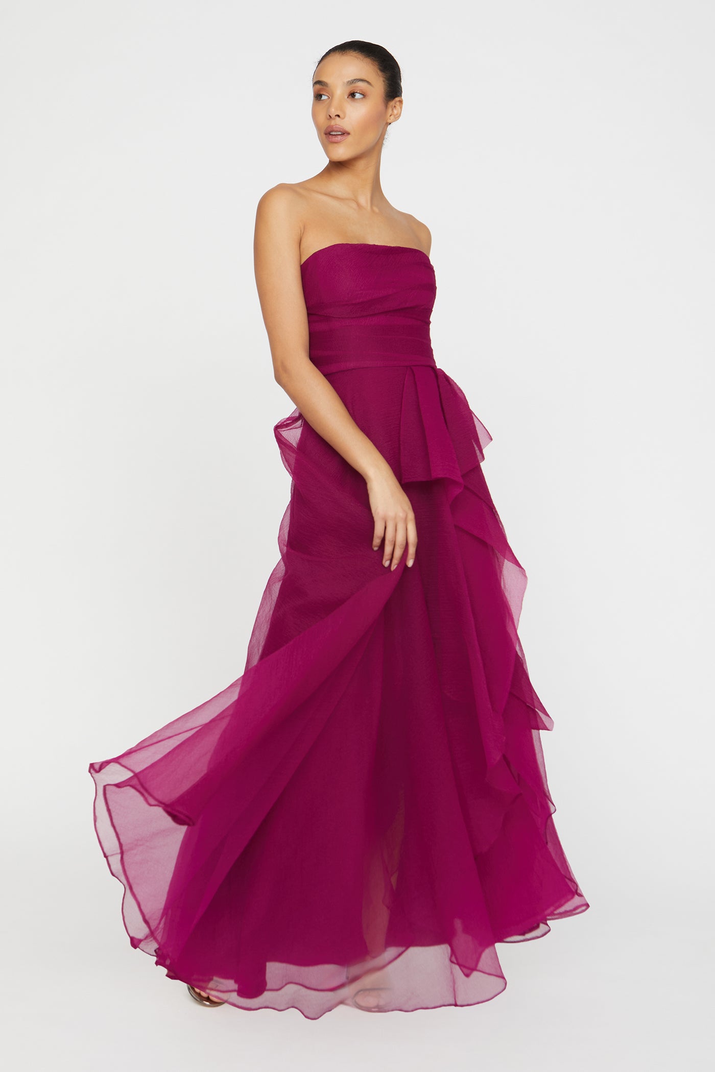 Teresa Strapless Draped Gown