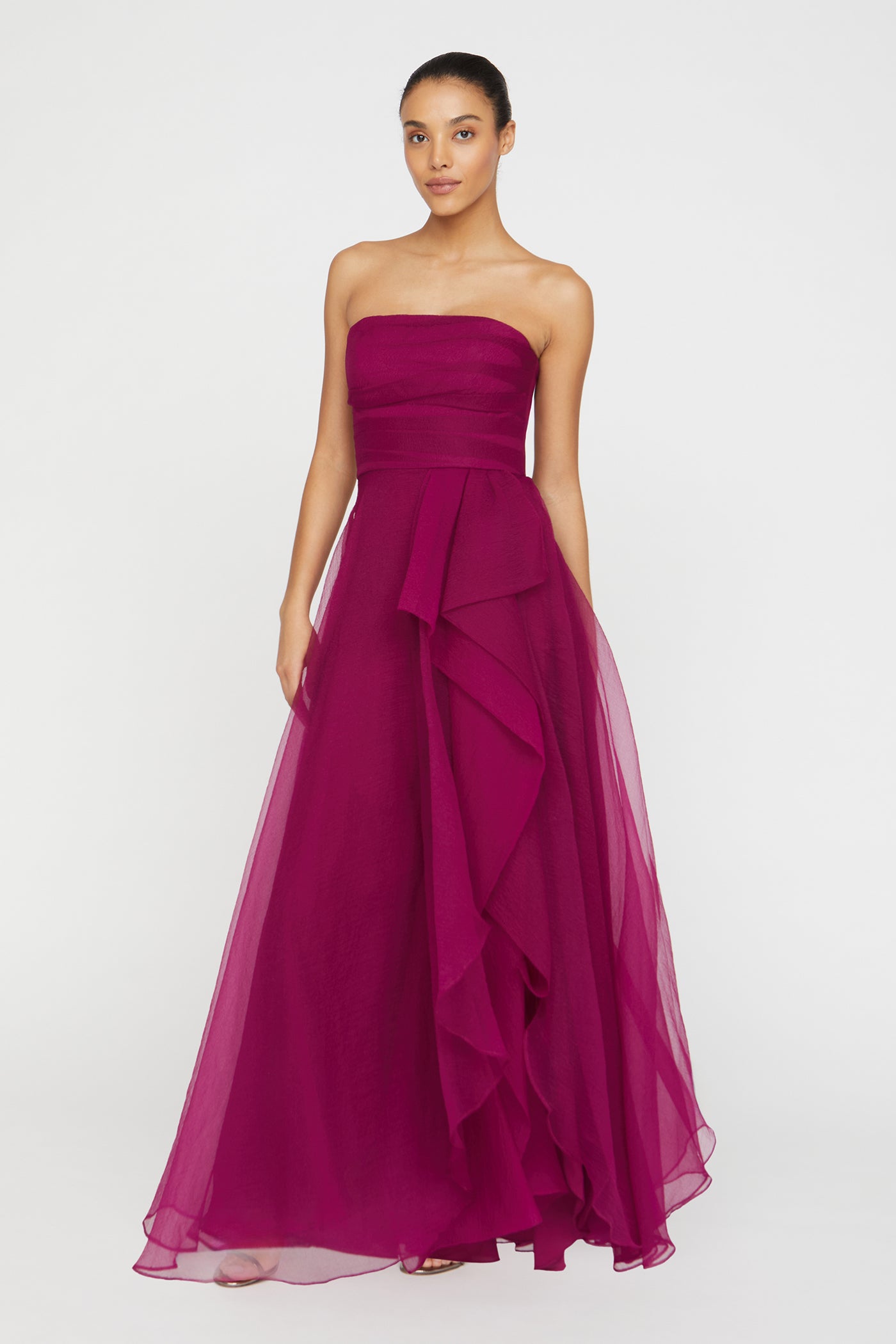 Teresa Strapless Draped Gown