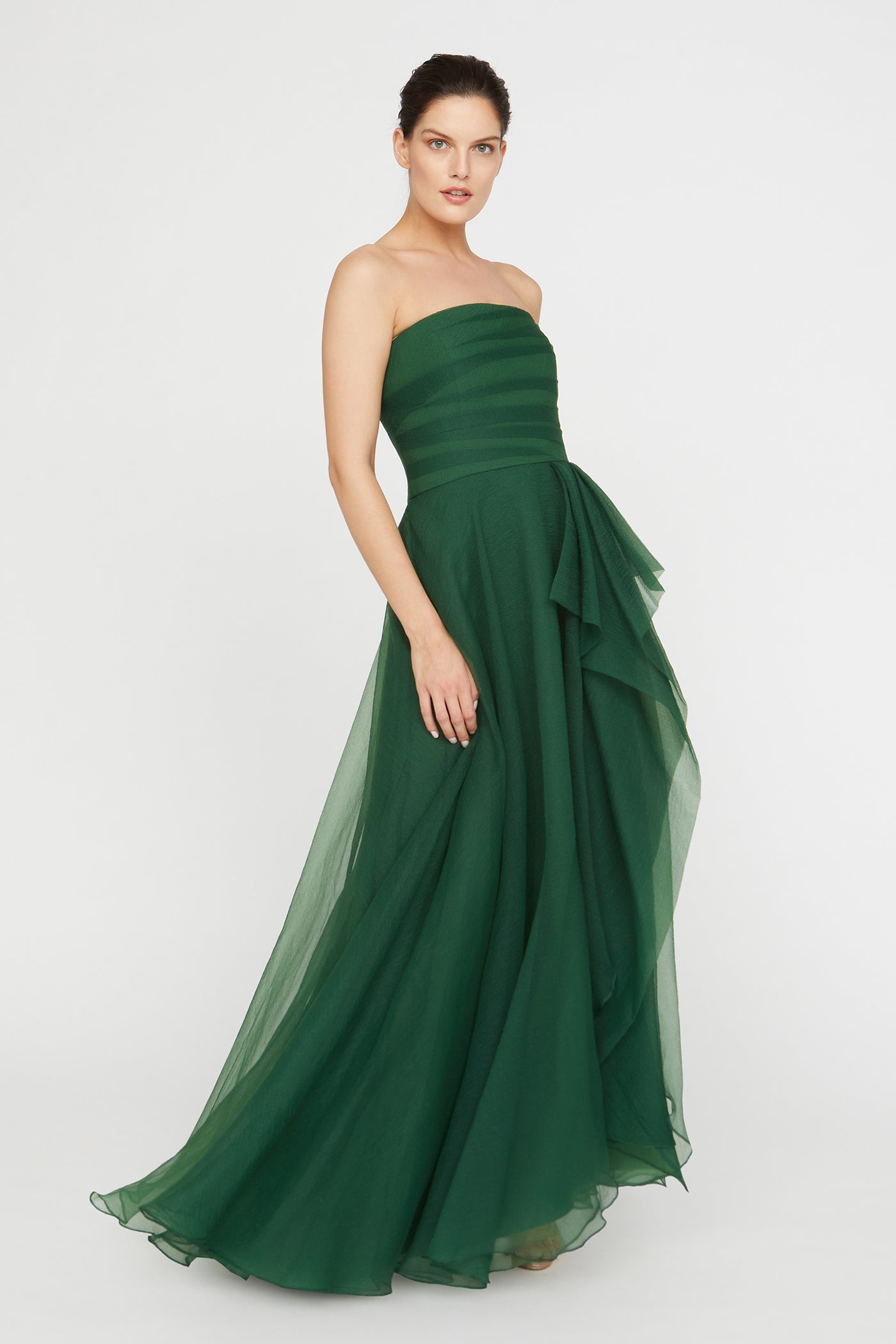 Teresa Strapless Draped Gown