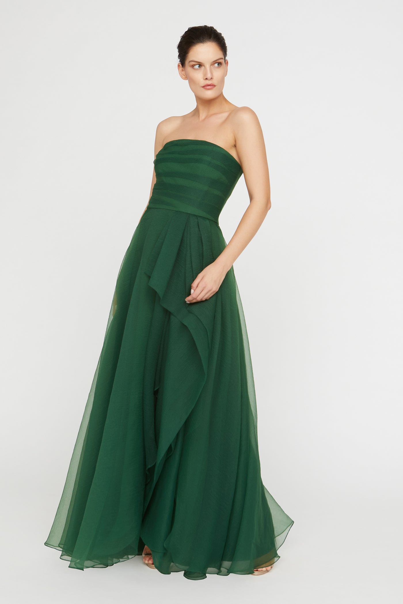 Teresa Strapless Draped Gown
