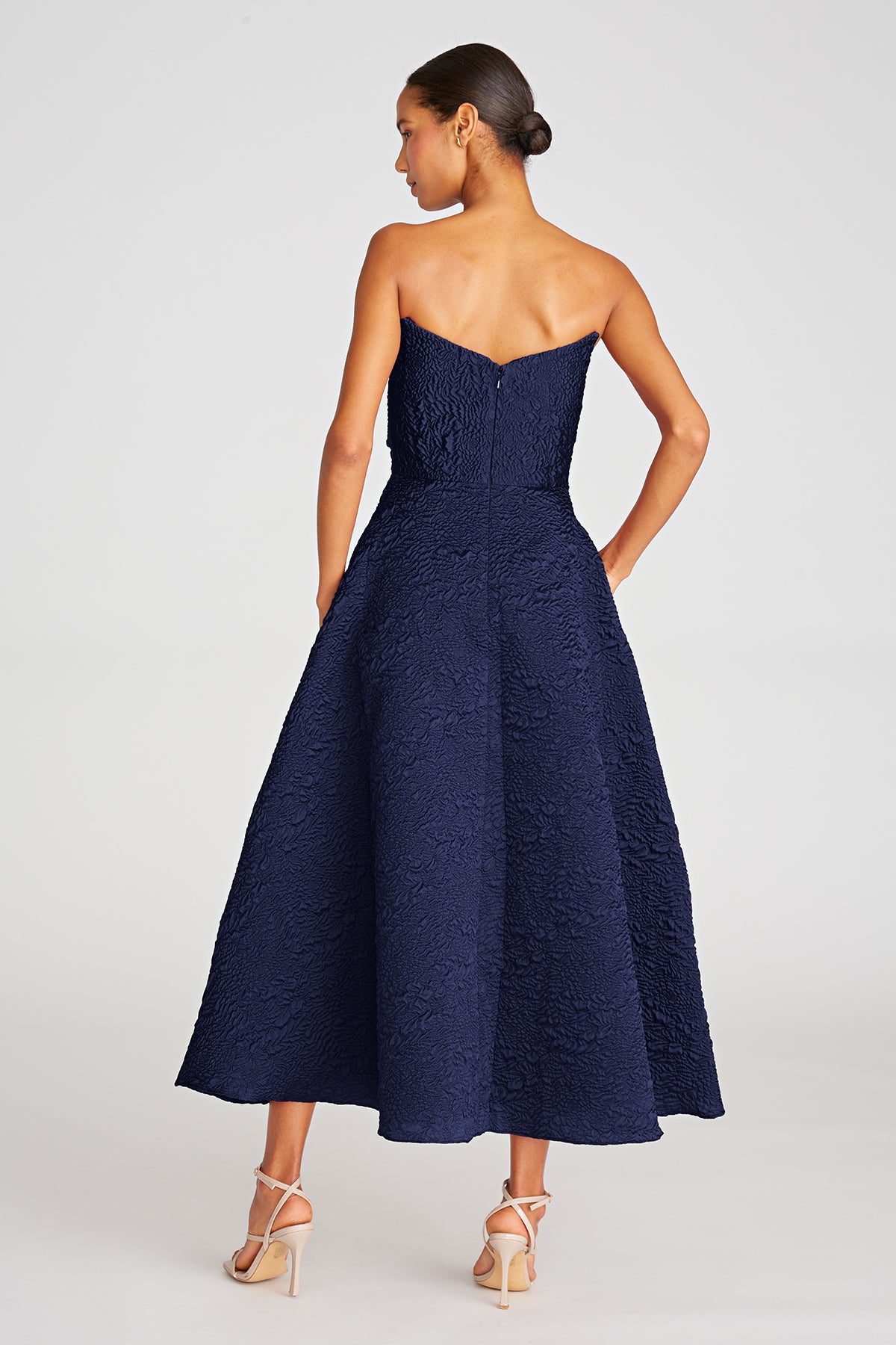 Formal Midi A-Line Dress with Blazer