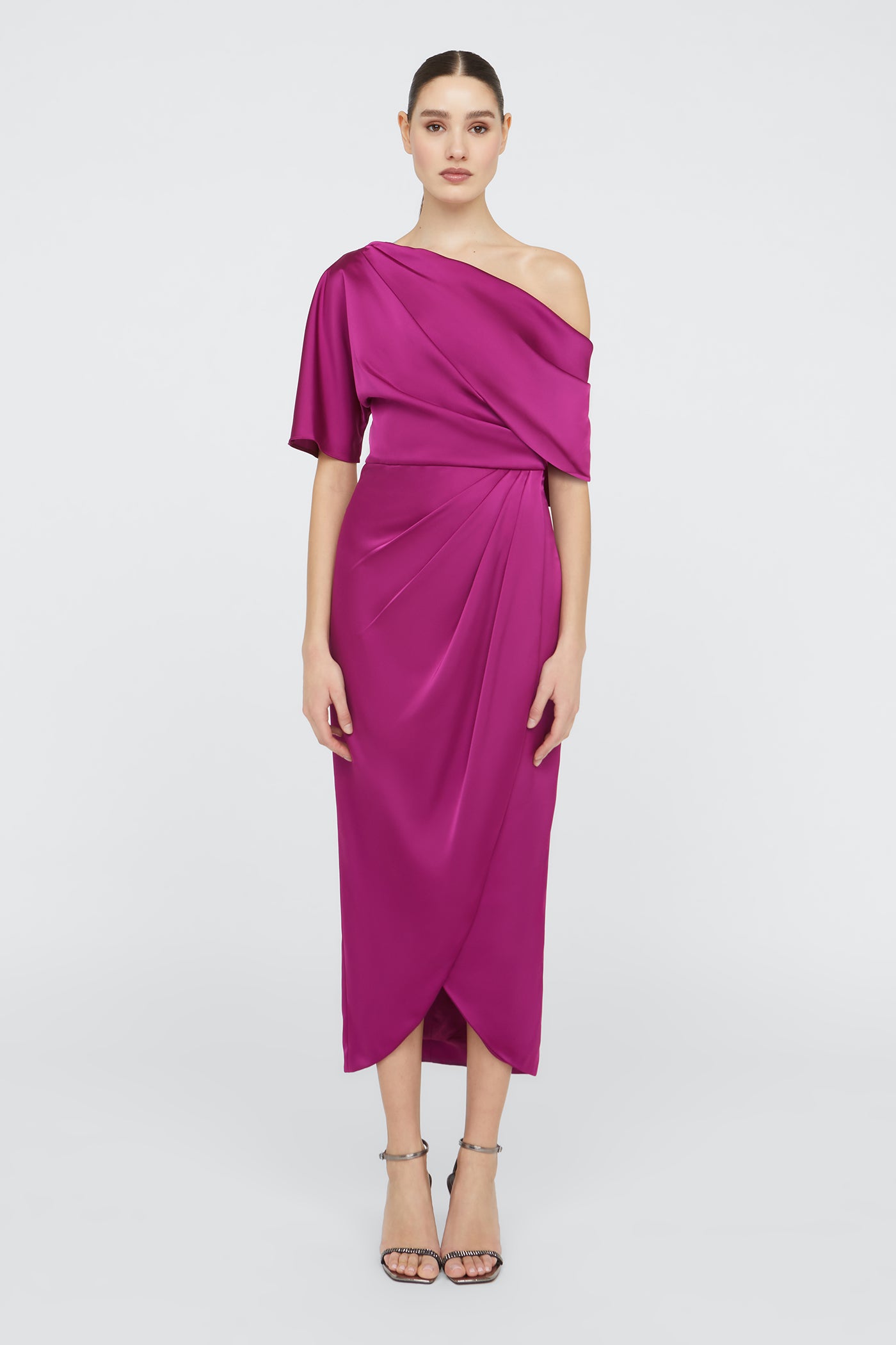 Rayna One Shoulder Draped Gown