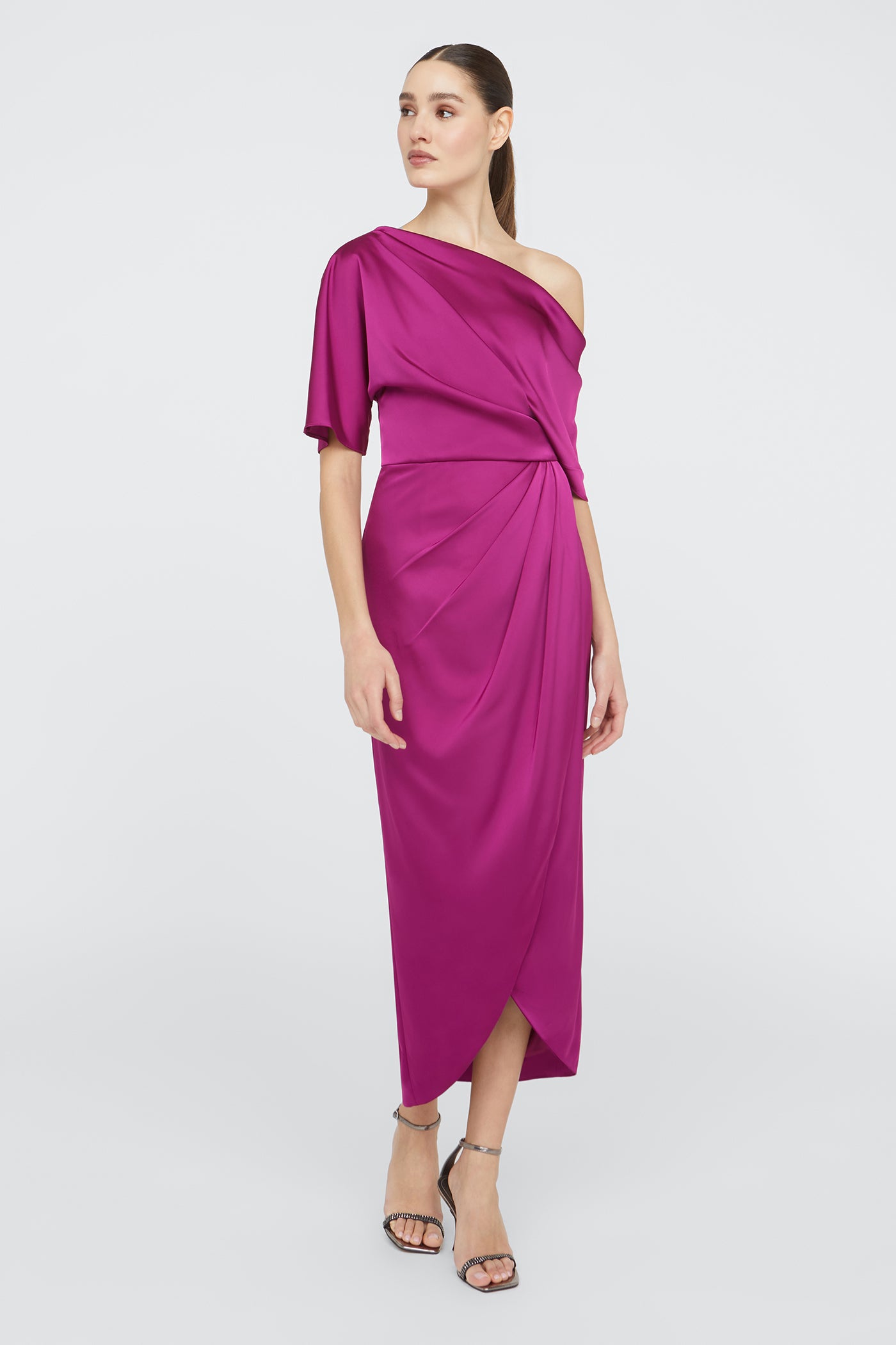 Rayna One Shoulder Draped Gown
