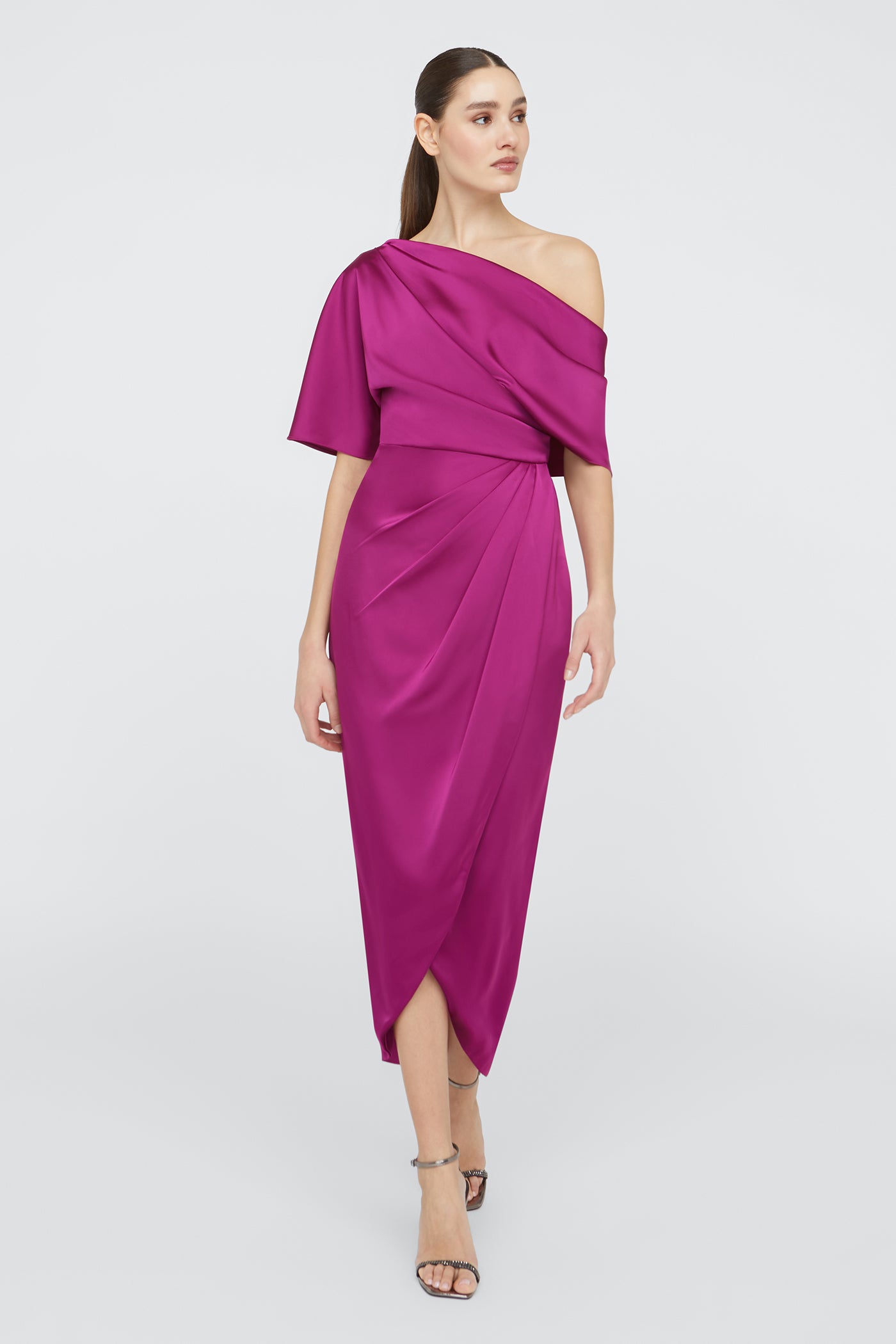 Rayna One Shoulder Draped Gown