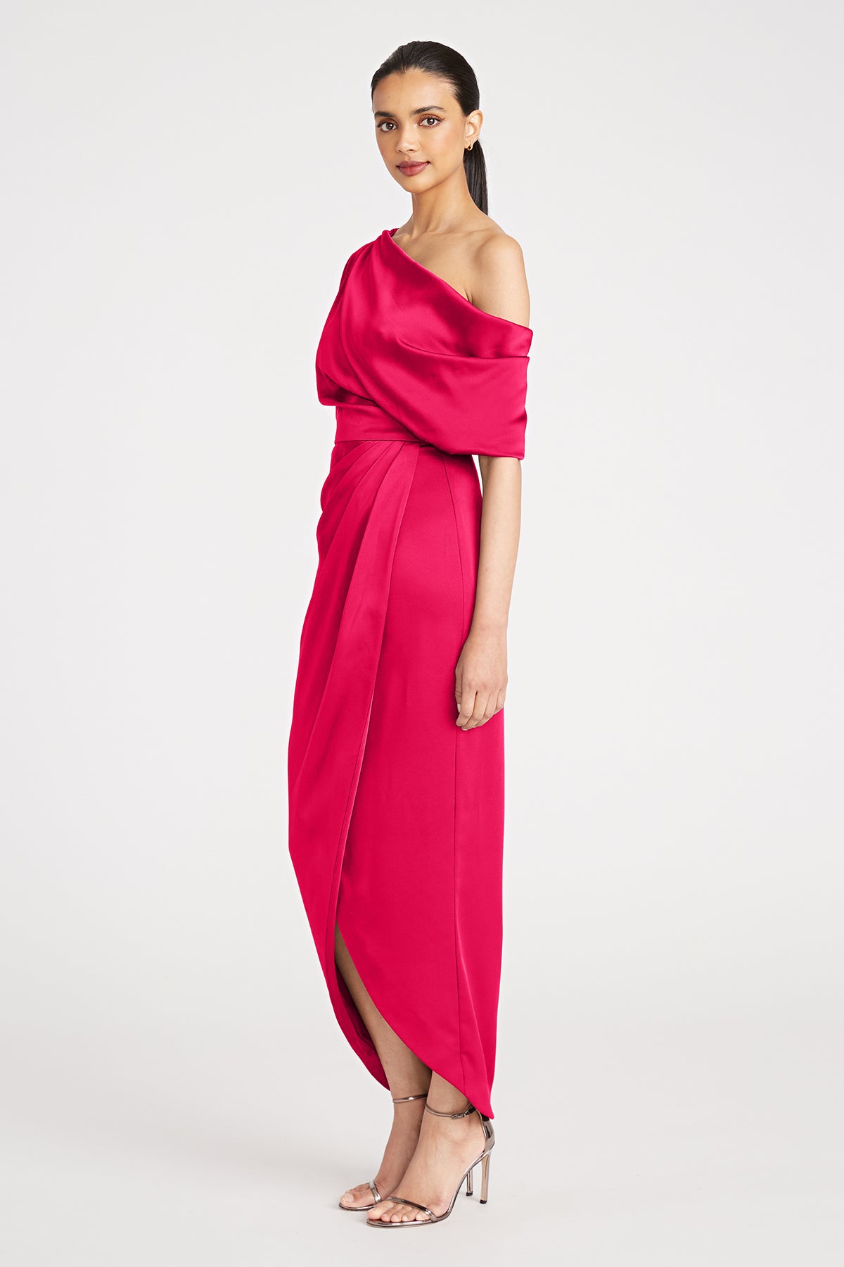 Rayna One Shoulder Draped Gown