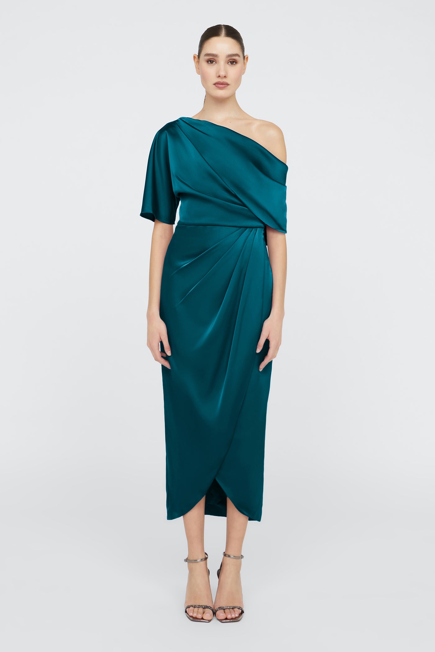 Rayna One Shoulder Draped Gown THEIA Rayna One Shoulder Draped Gown THEIA