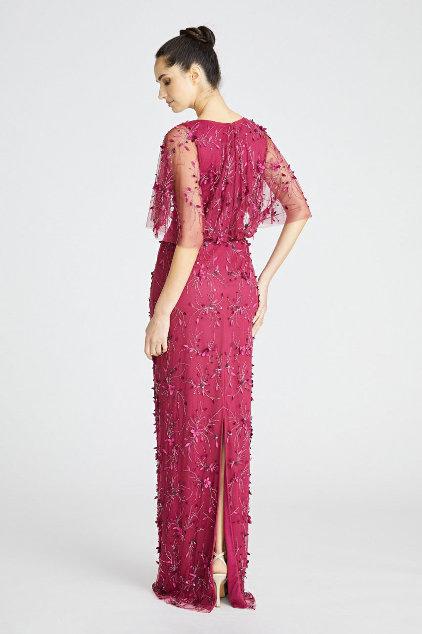 Romina Beaded Petal Gown
