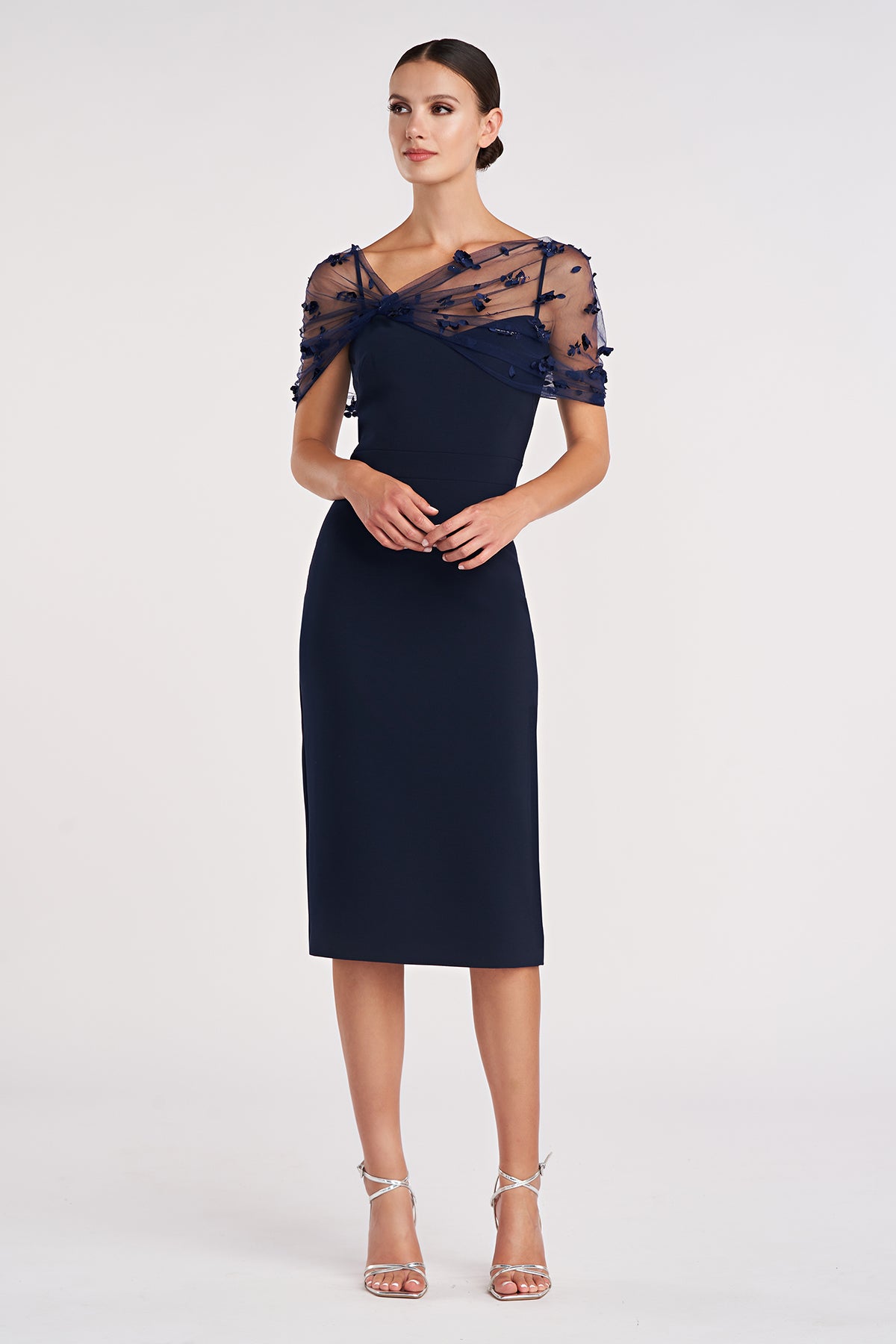 Gia Beaded Shawl Dress THEIA Gia Beaded Shawl Dress THEIA