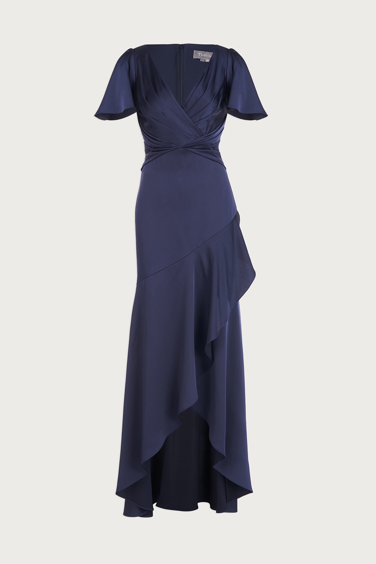 Valencia V Neck Satin Gown