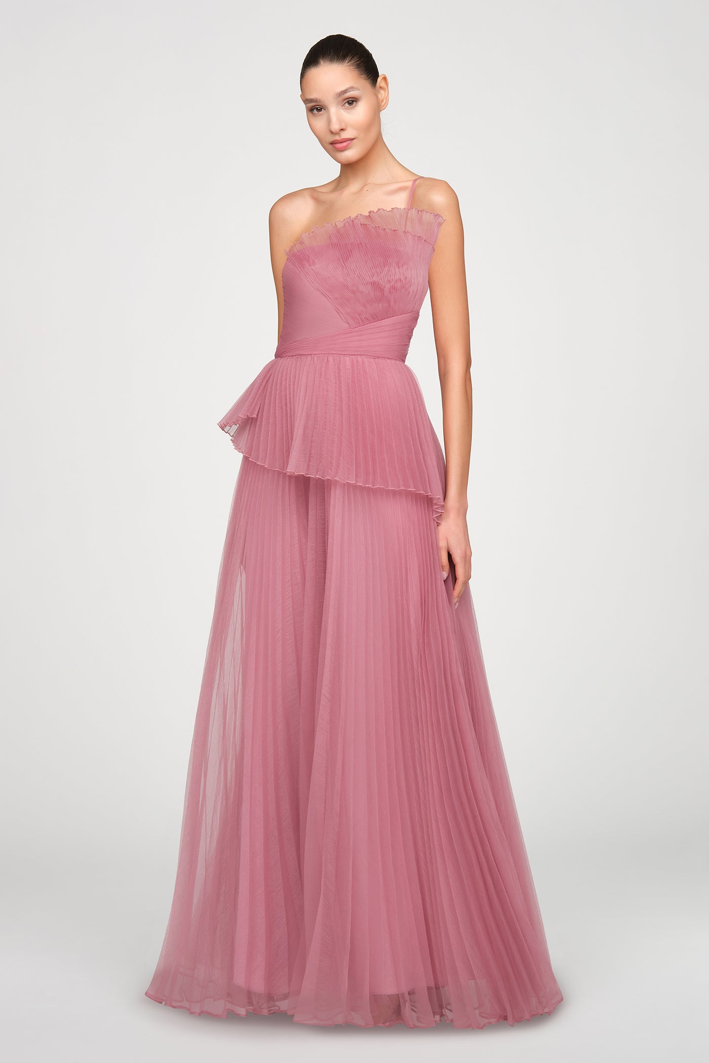 Delphine Pleated Organza Gown THEIA Delphine Pleated Organza Gown THEIA