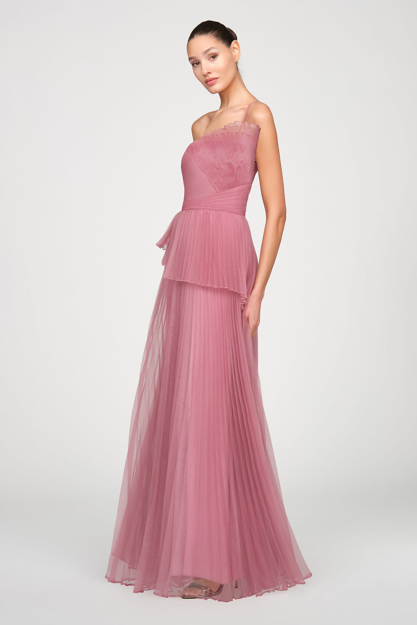 Bibyi.　Bibiy. DELPHINE TULLE DRESS Delphine Pleated Organza Gown – THEIA