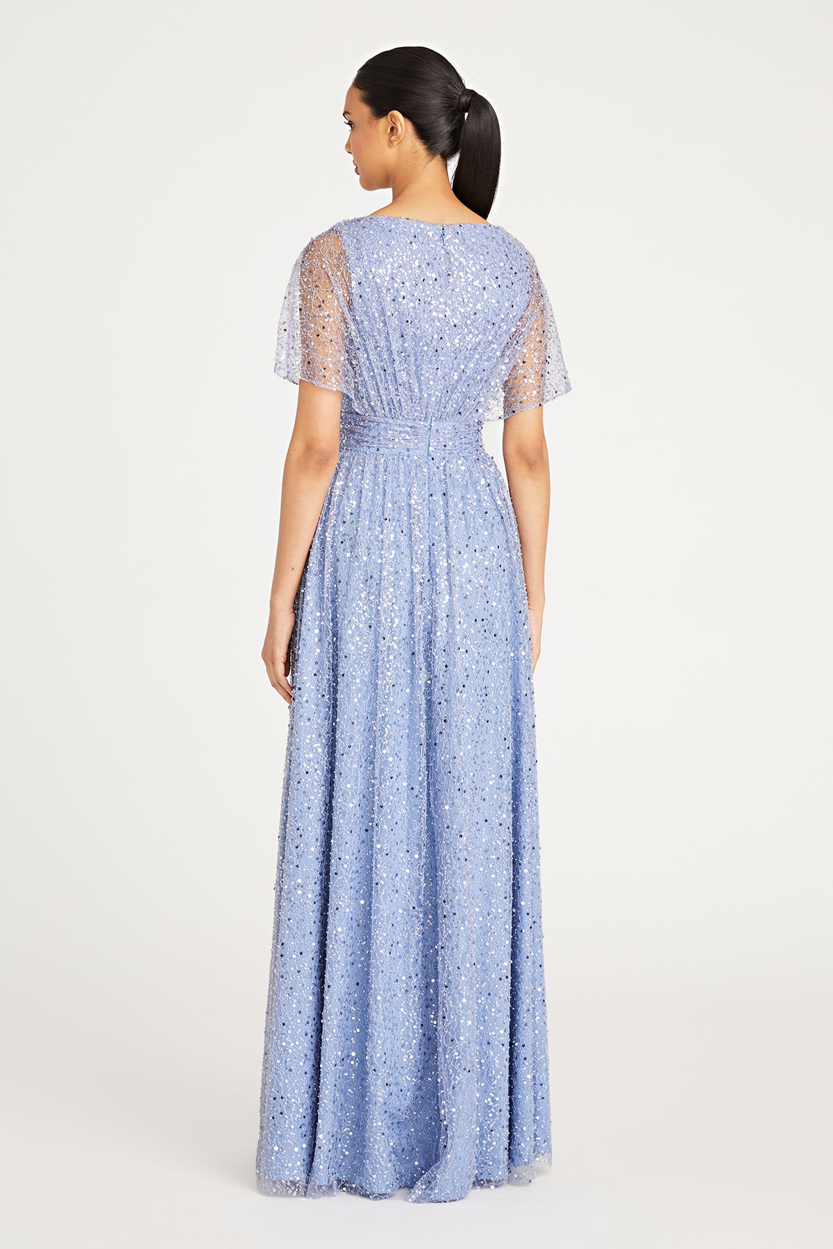 Sabine V-Neck Beaded Gown