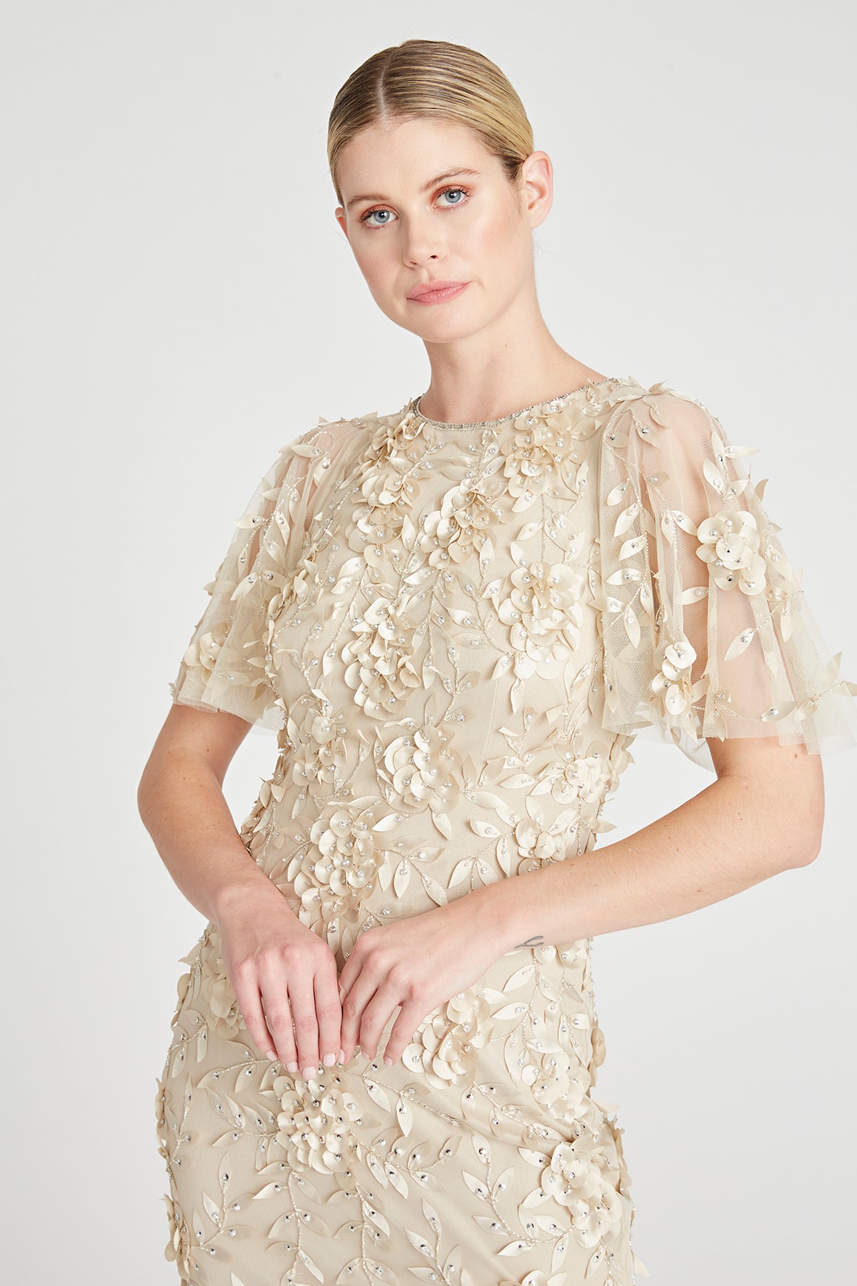 Flutter Sleeve Petal Dress