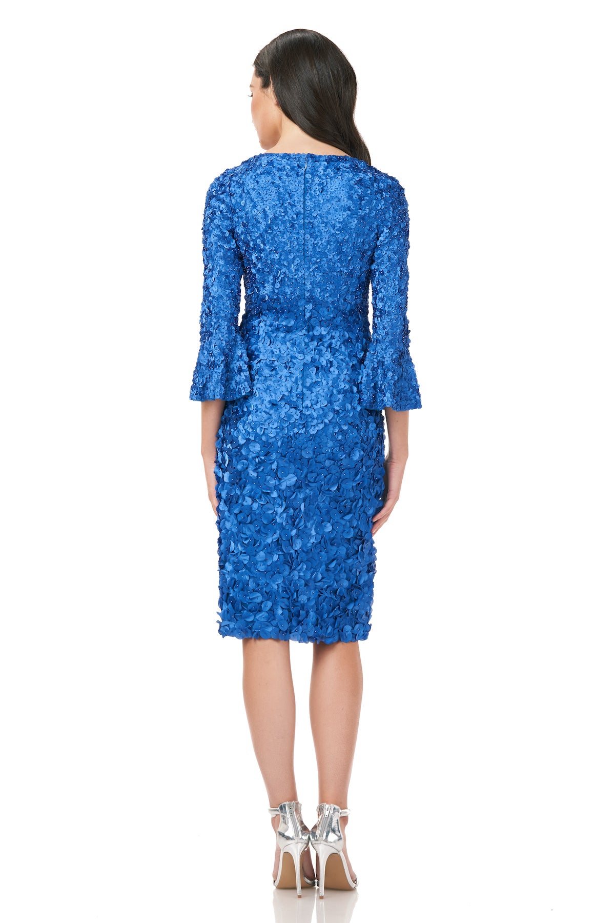 V-Neck Embroidered Dress – THEIA