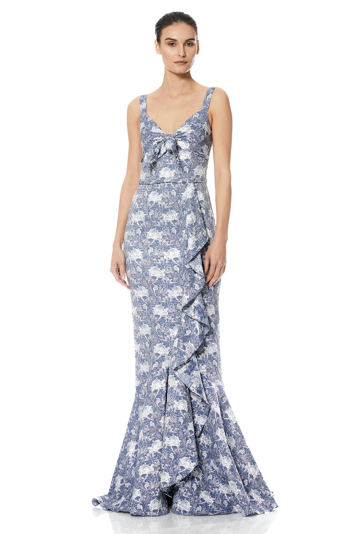 Denver Tie Ruffled Gown
