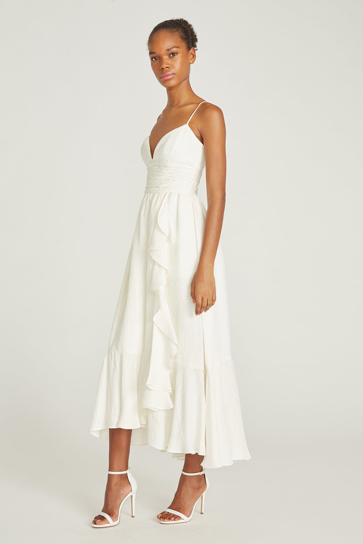 Maika Cascading Ruffle Dress