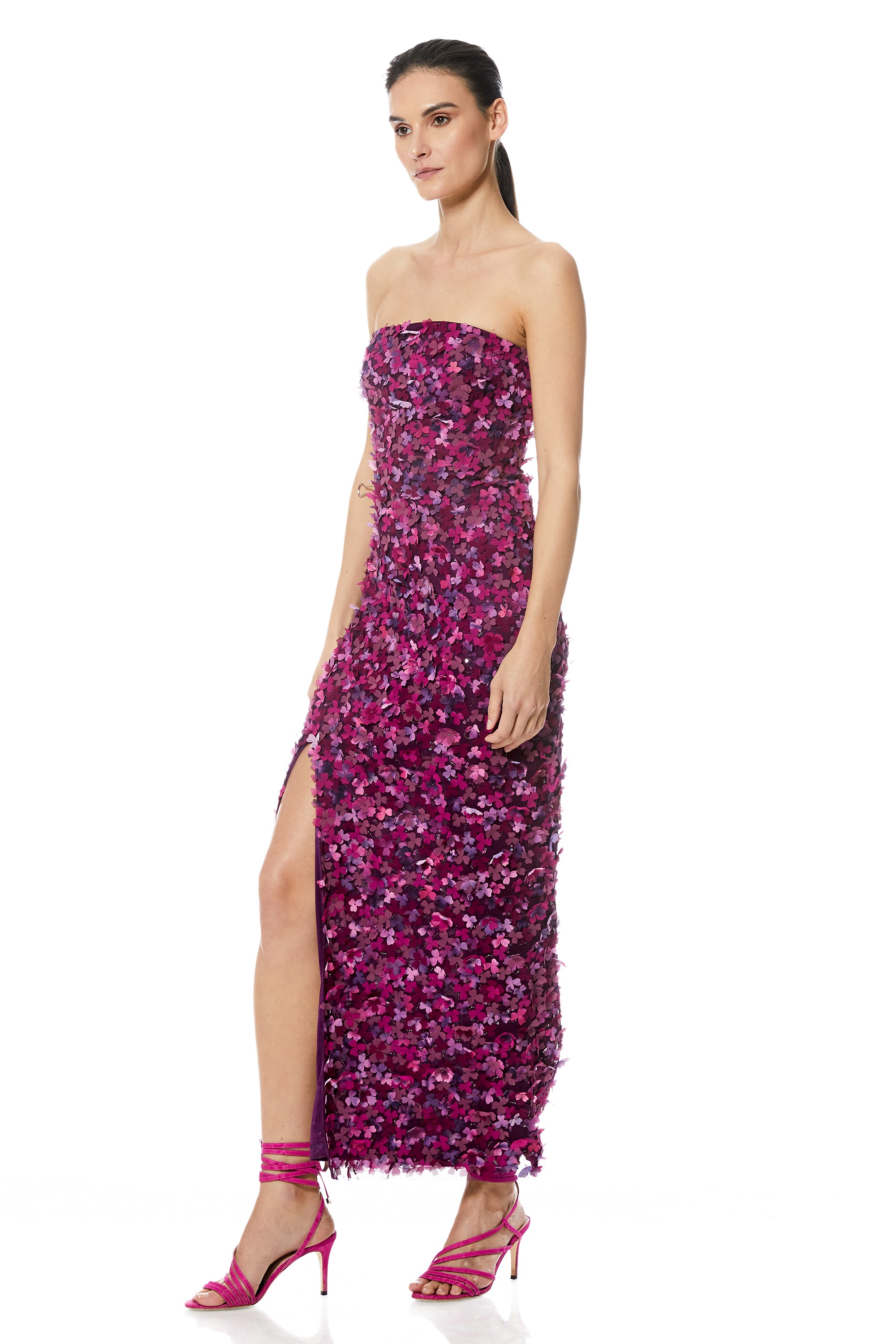 Reese Strapless Petal Dress