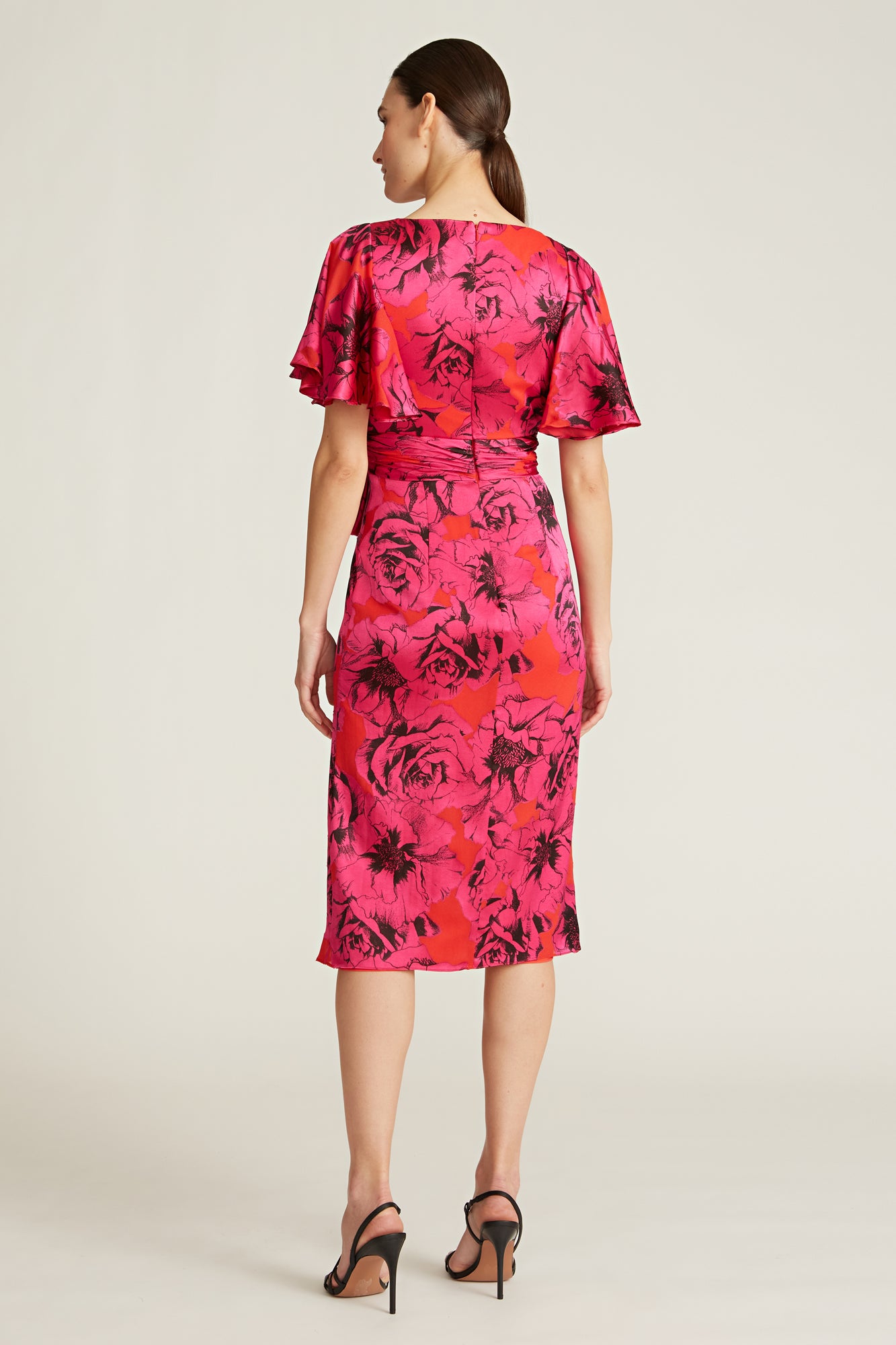 Sadie Satin Burnout Midi Dress