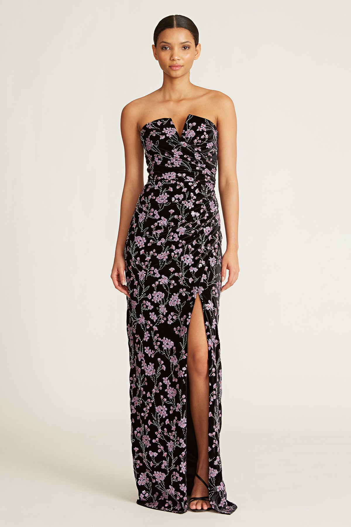 Lou Velvet Draped Gown