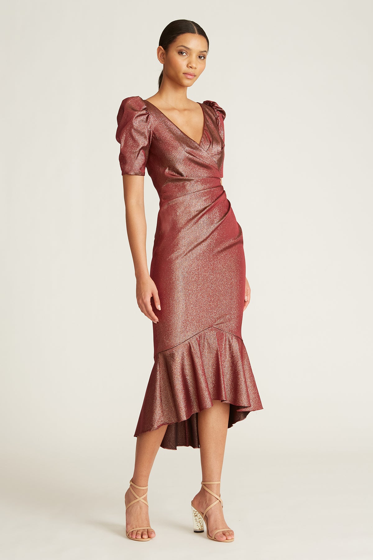 Mya V-Neck Midi Dress