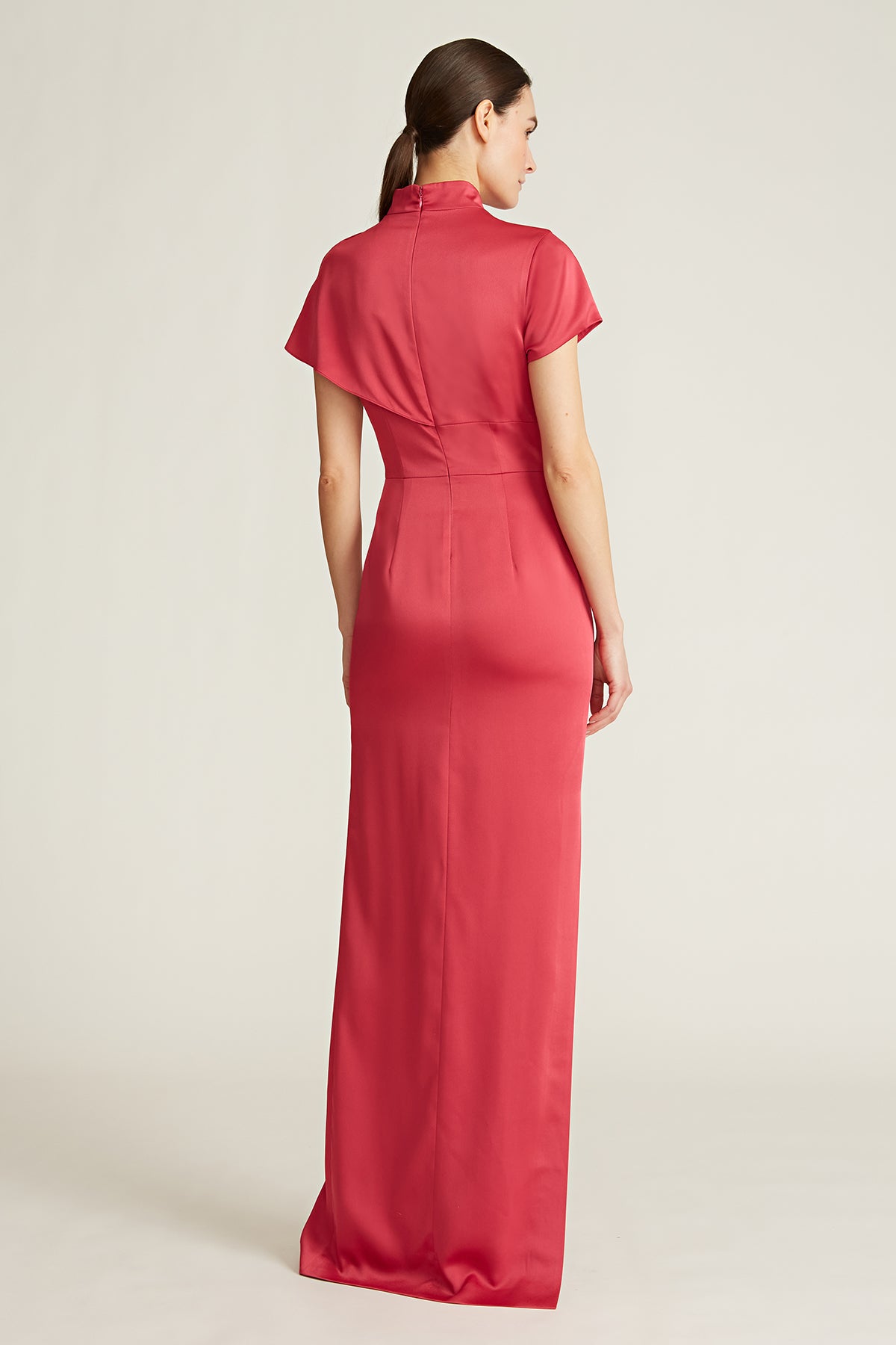 Kenzi Mock-Neck Draped Gown