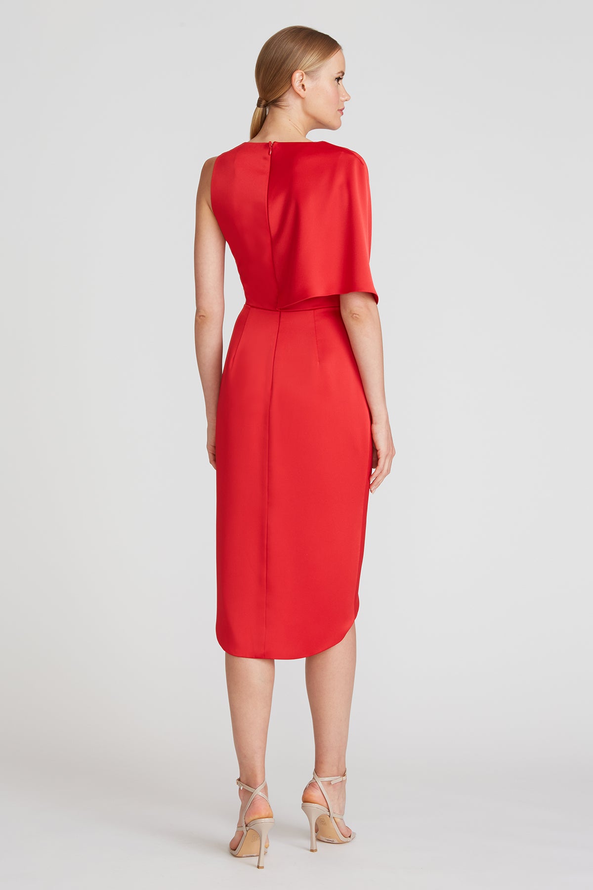theia candace satin cocktail dress Theia Candace Satin Cocktail Dress