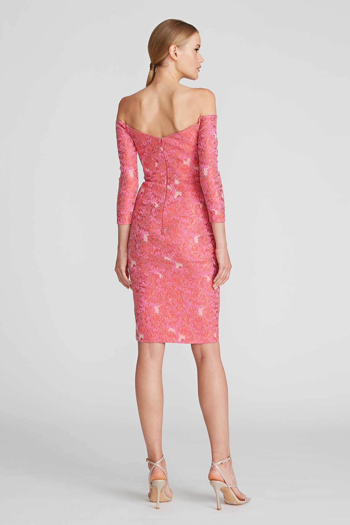 THEIA - Annette 3/4 Sleeve Midi Dress in Poppy THEIA - Annette 3/4 Sleeve Midi Dress in Poppy