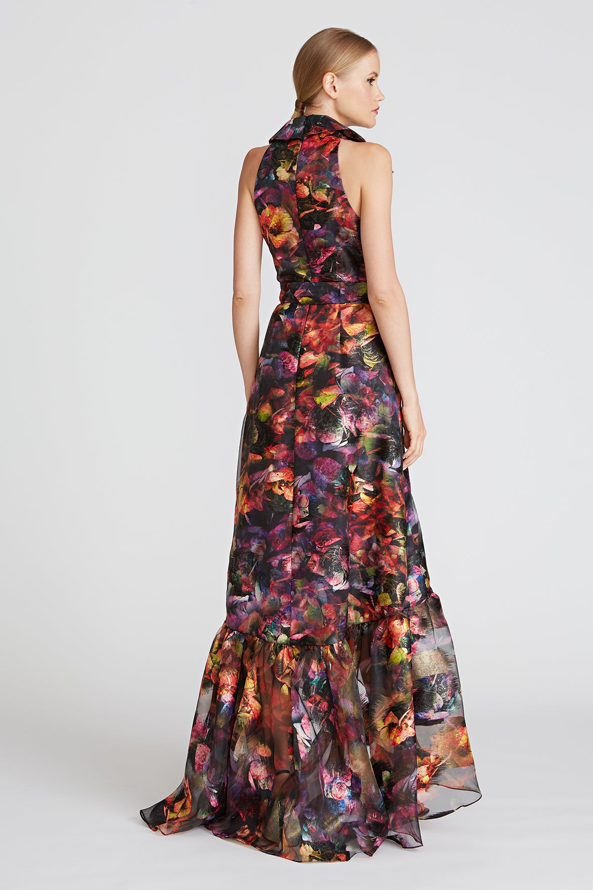 Frances Collared Wrap Gown