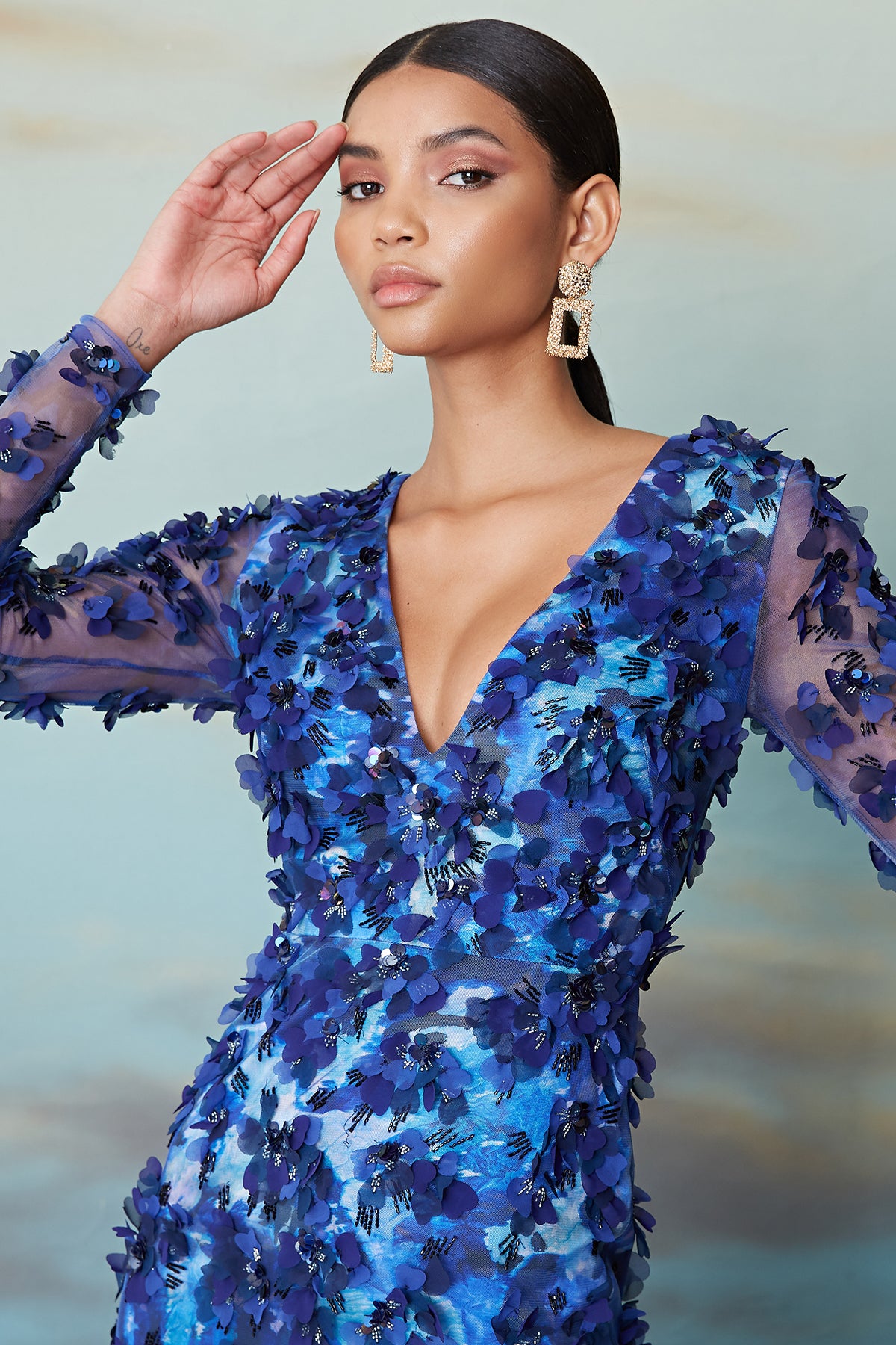 Cornelia Printed Petal Gown