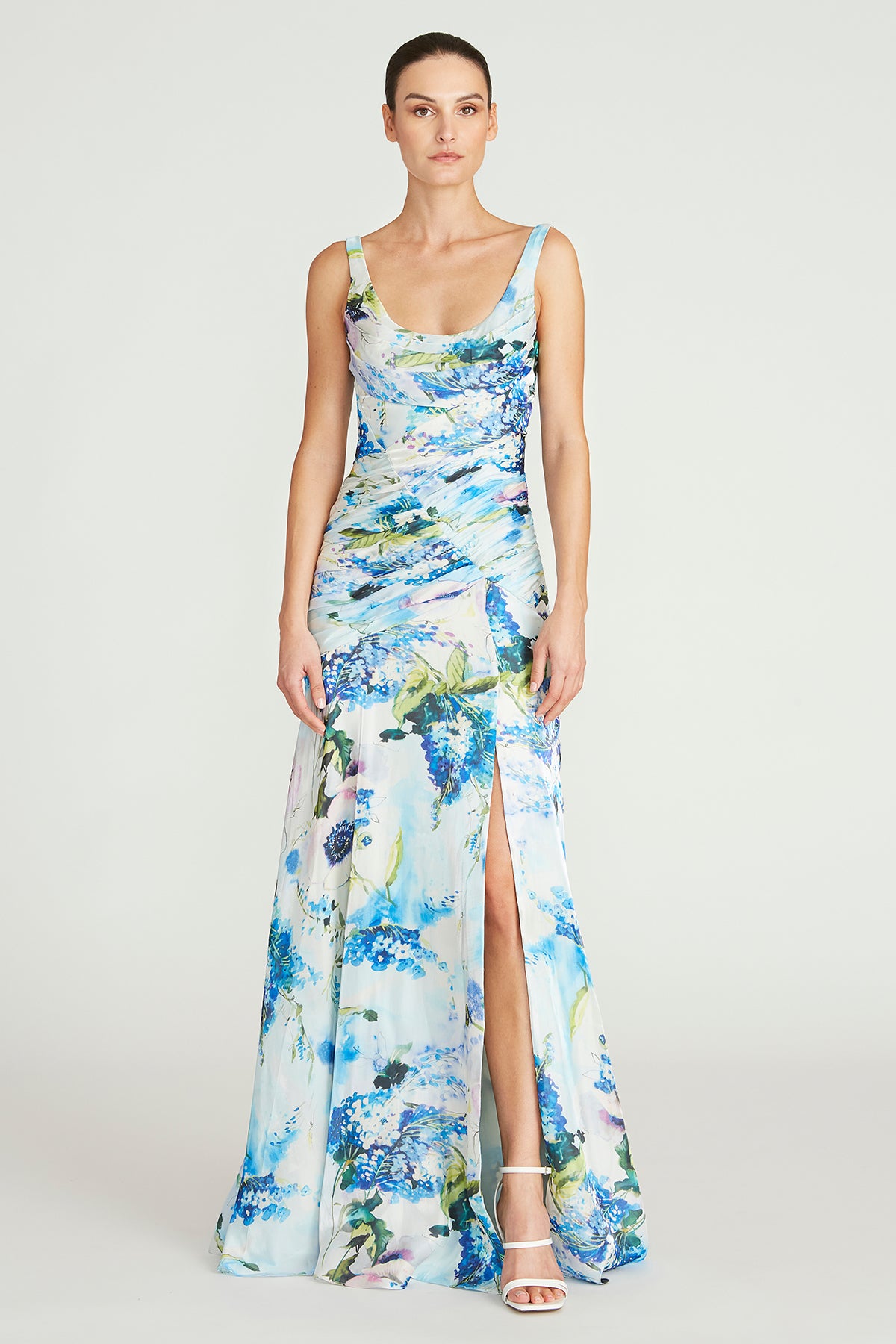 Mina Draped Liquid Gown